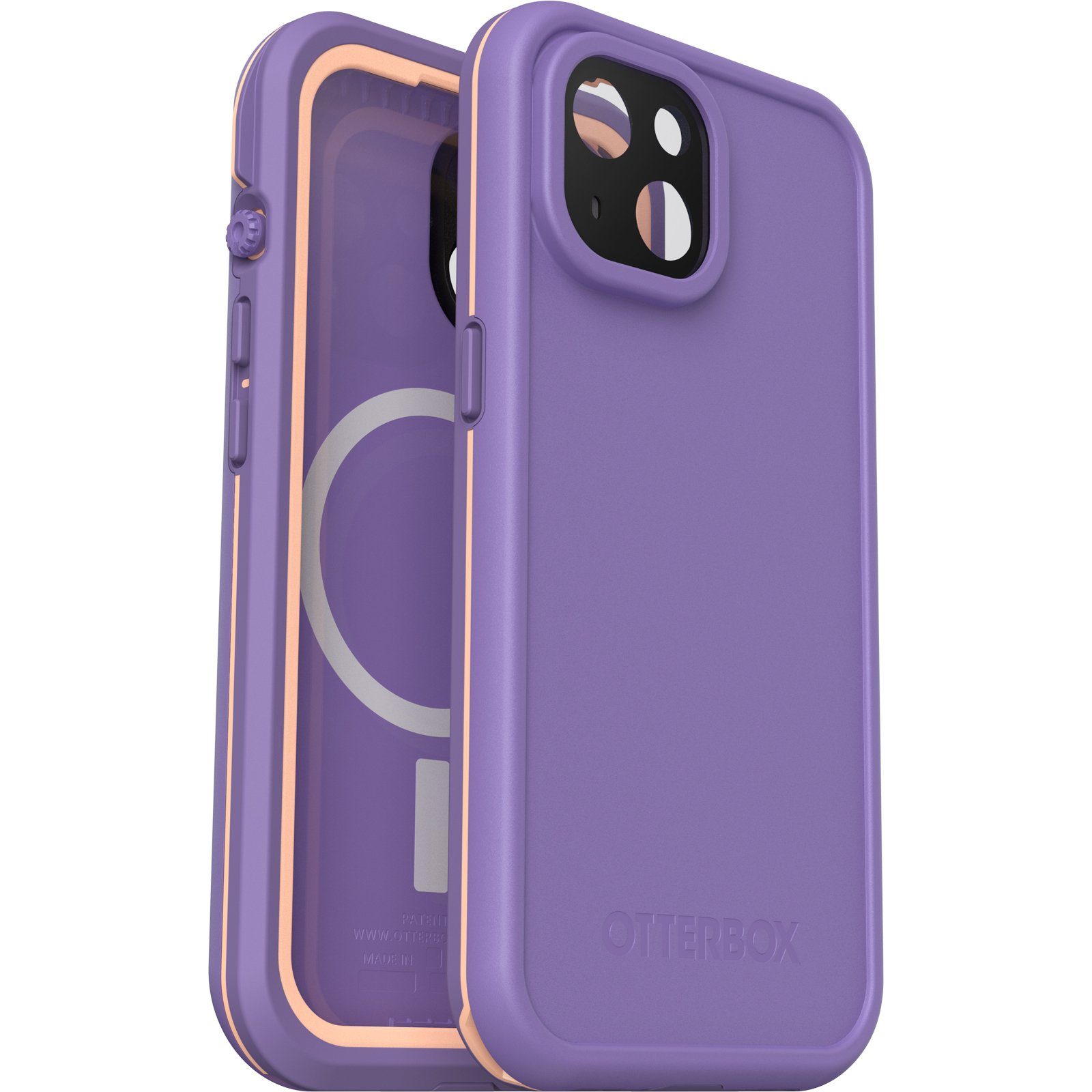 Otterbox Backcover Fre MagSafe Cover für Apple iPhone 15, Bildschirmschutz und Anschlusabdeckung 360 Grad Schutz