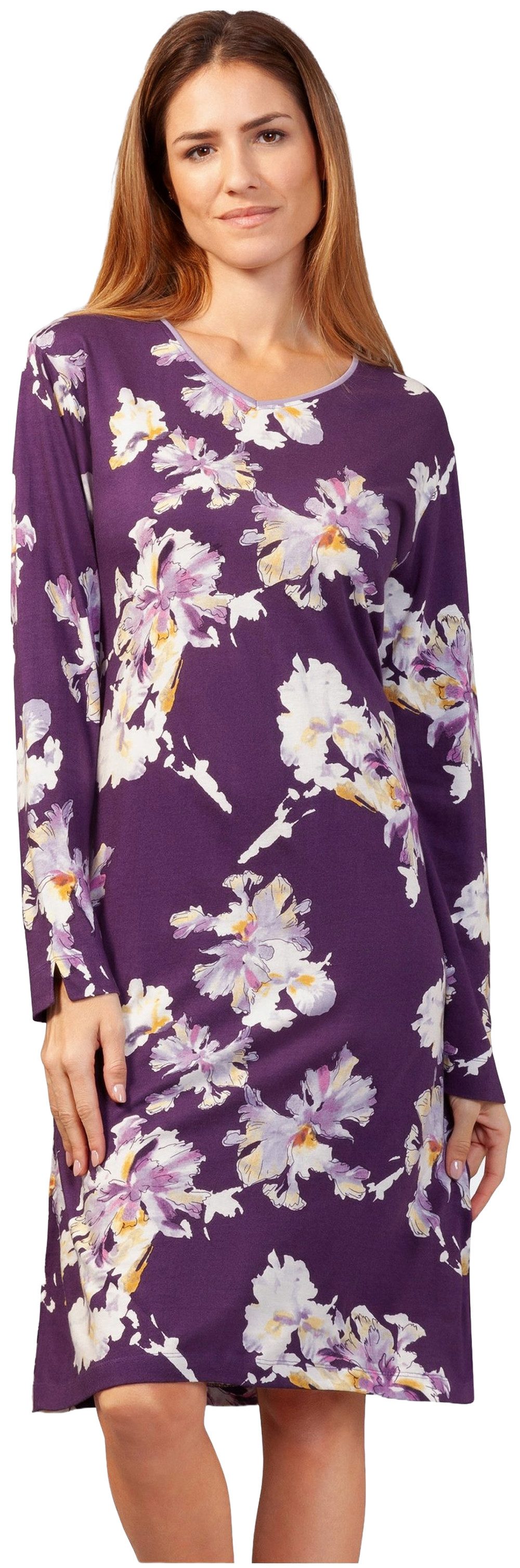 Hajo Nachthemd Damen Schlafshirt mit langem Arm (1-tlg) Modisches Design günstig online kaufen