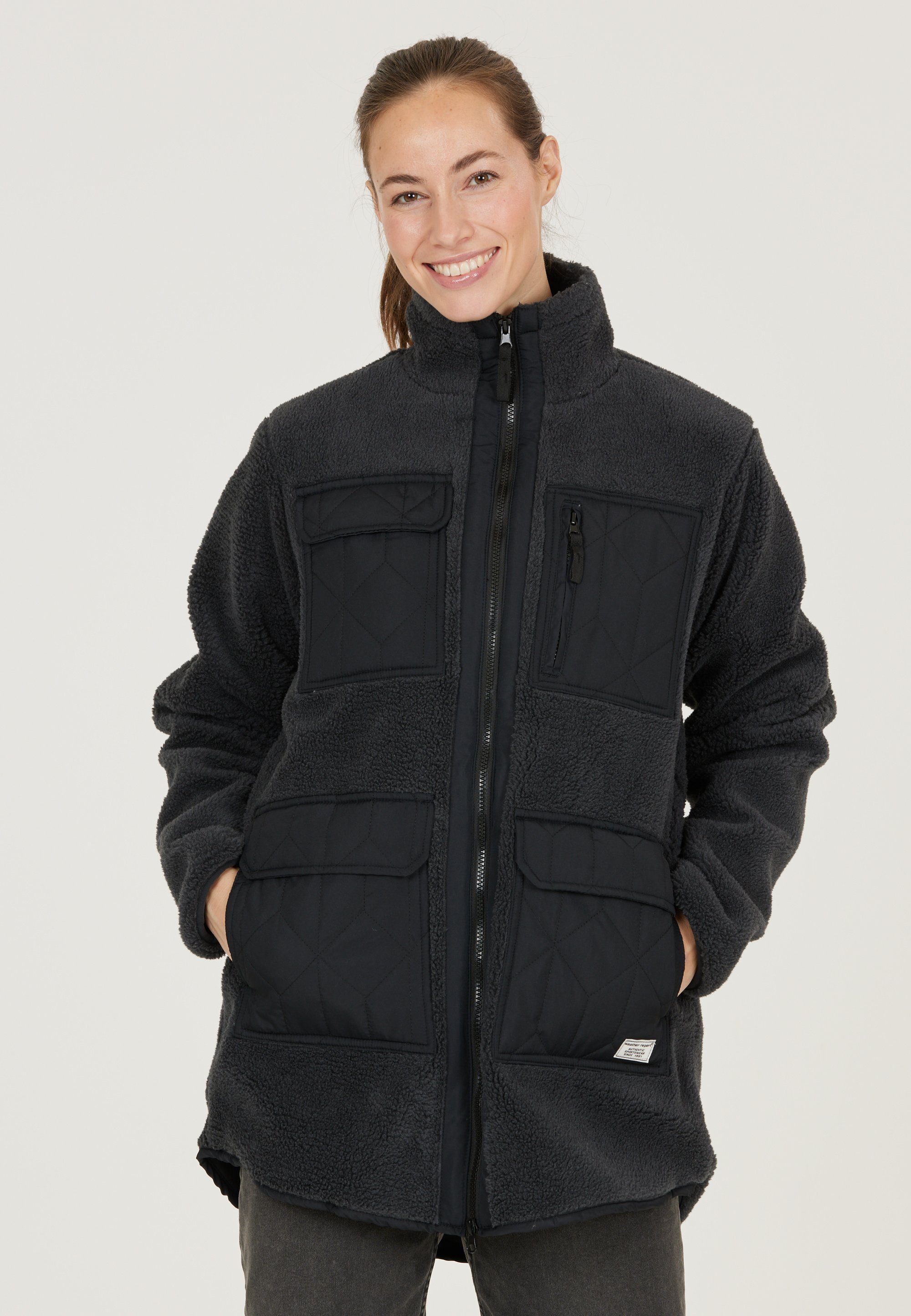 WEATHER REPORT Fleecejacke Twist mit aufgesetzten Taschen