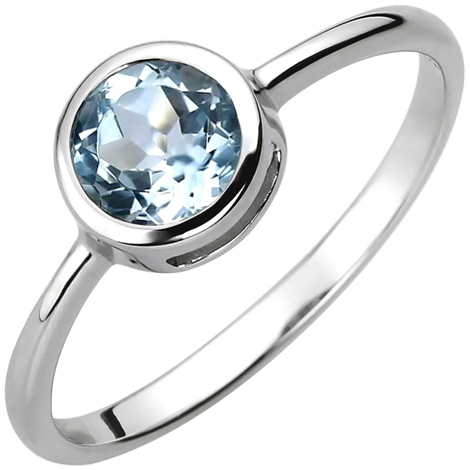 Schmuck Krone Silberring Solitär Ring 925 Silber mit Blautopas Topas blau h günstig online kaufen