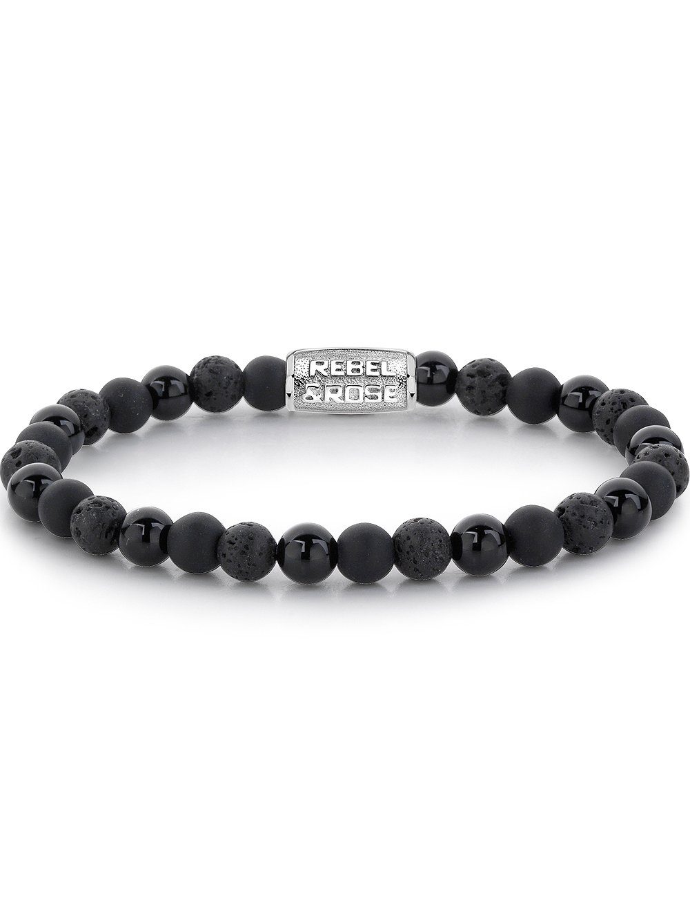 Rebel & Rose Armband Rebel & Rose Armband Black Rocks RR-60033-S-L Herren
