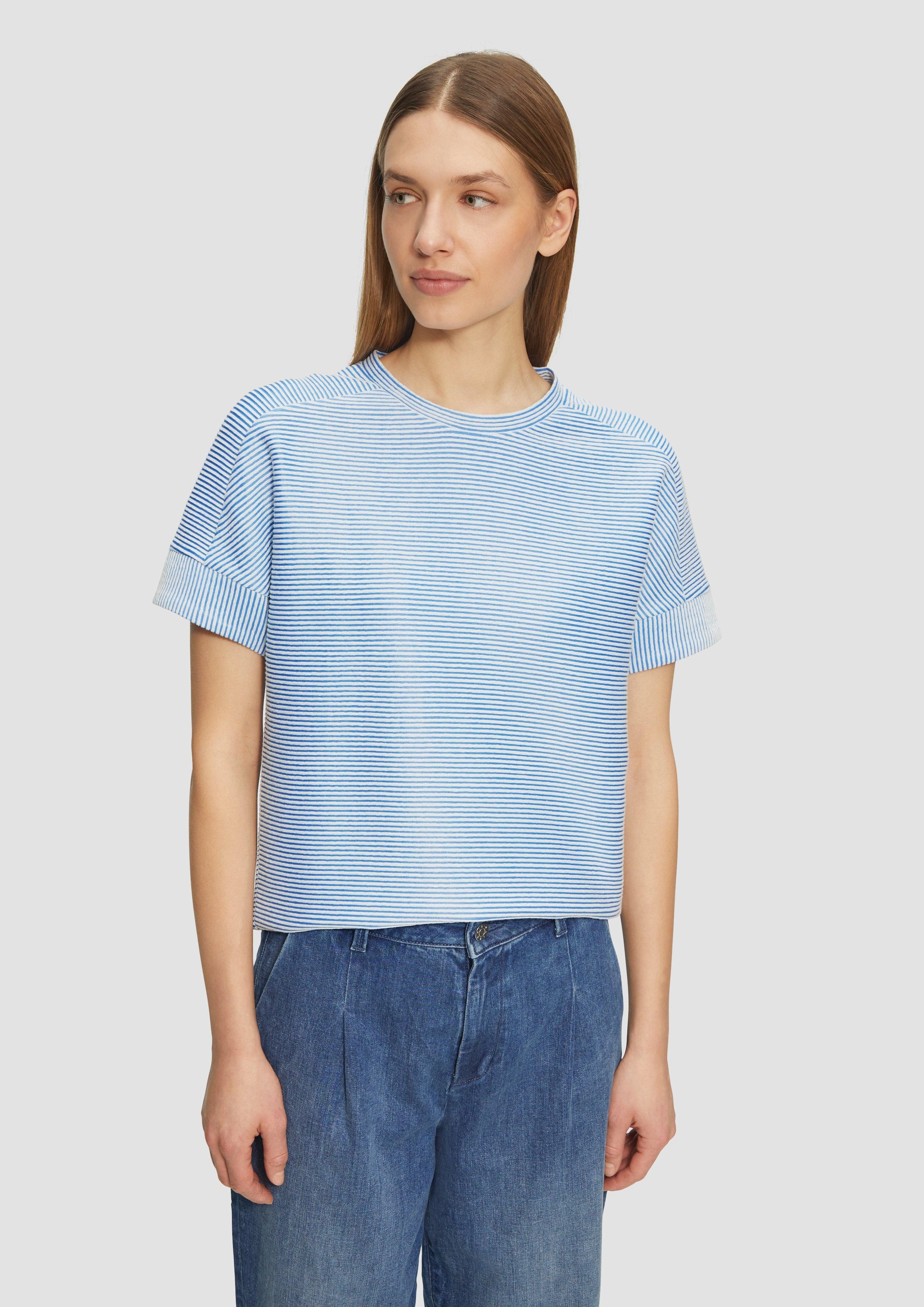 s.Oliver Shirttop T-Shirt mit Strukturstreifen im günstig online kaufen