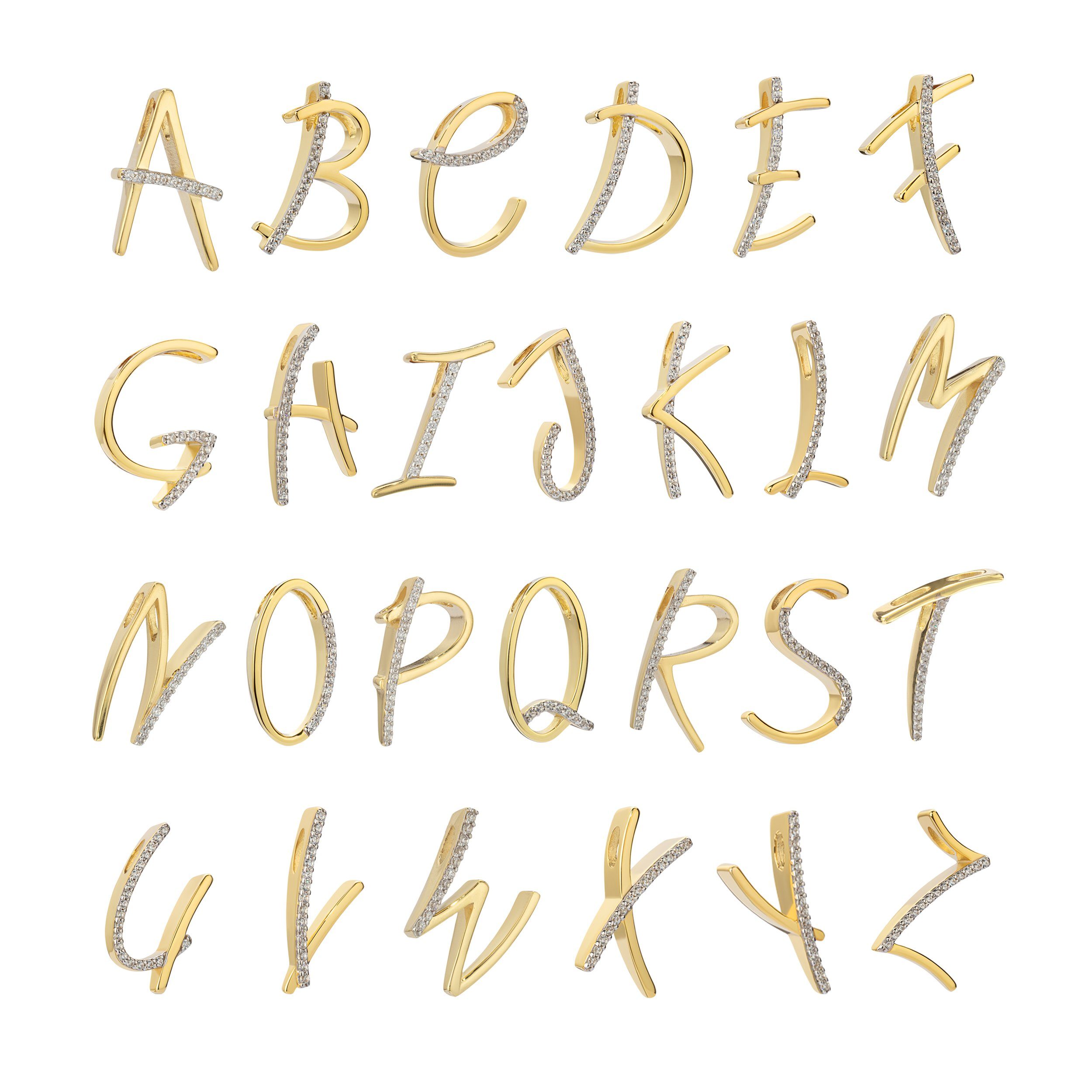 NKlaus Buchstabenanhänger Buchstabe M 8 Karat 333 Gelb Gold Damen Kettenanh günstig online kaufen