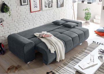 ED EXCITING DESIGN Schlafsofa, Paco Schlafsofa 260x90 cm Sofa Couch Schlafcouch Anthrazit