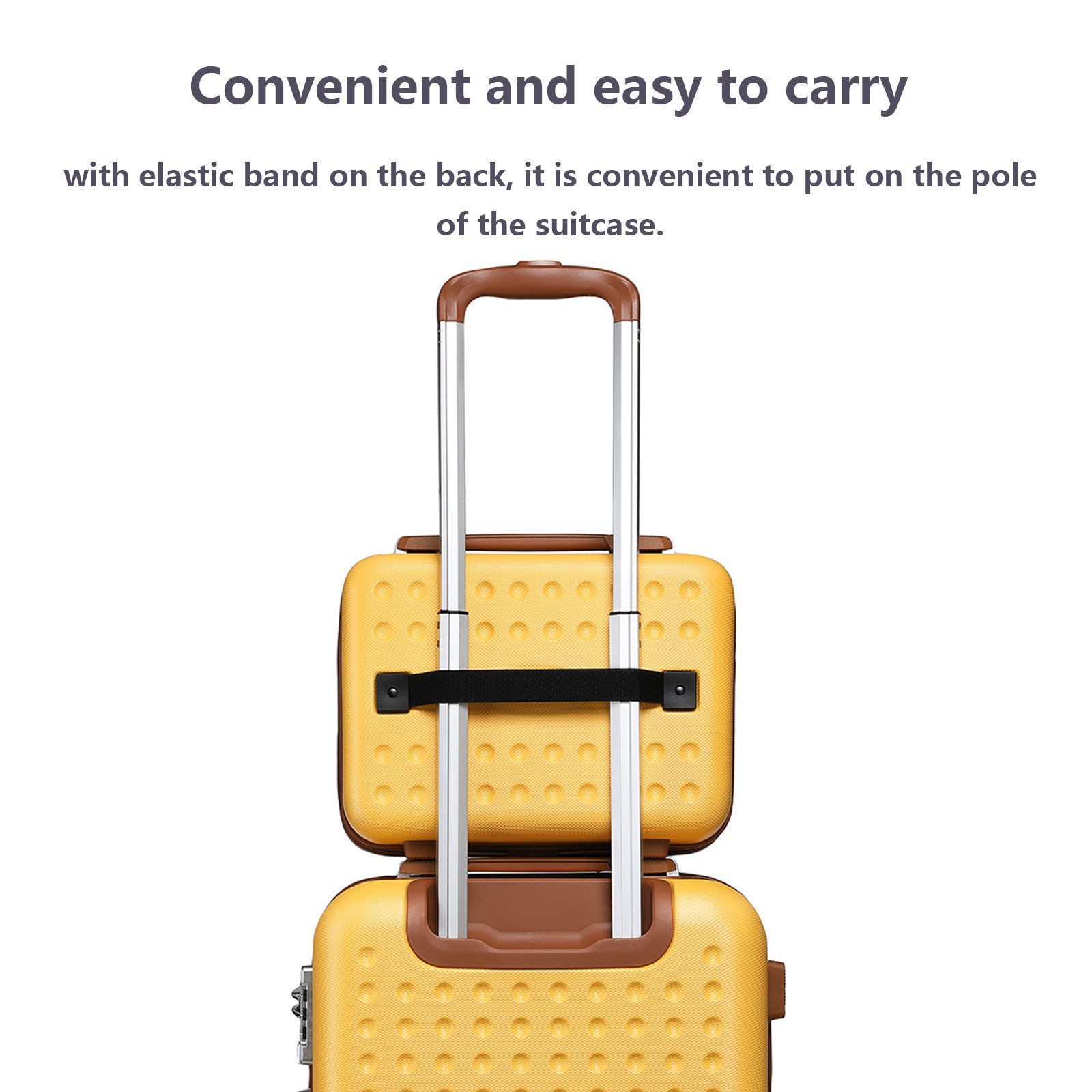 British Traveller Hartschalen-Trolley Hartschalenkoffer 100% ABS mit 4 Rollen & TSA-Schloss -Reisefreundlich – Bild 4 von 5