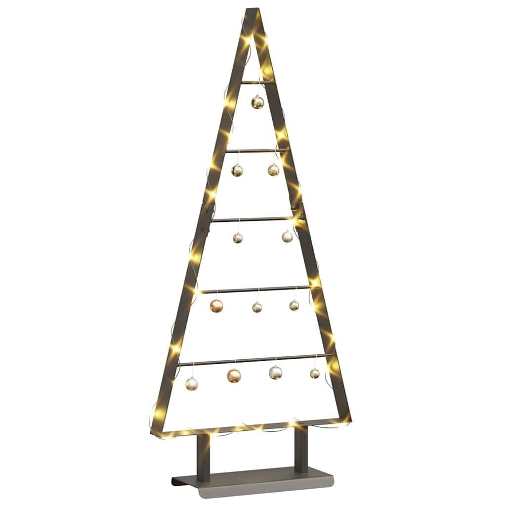 vidaXL Künstlicher Weihnachtsbaum Metall Weihnachtsbaum Schwarz 90 cm Stahl