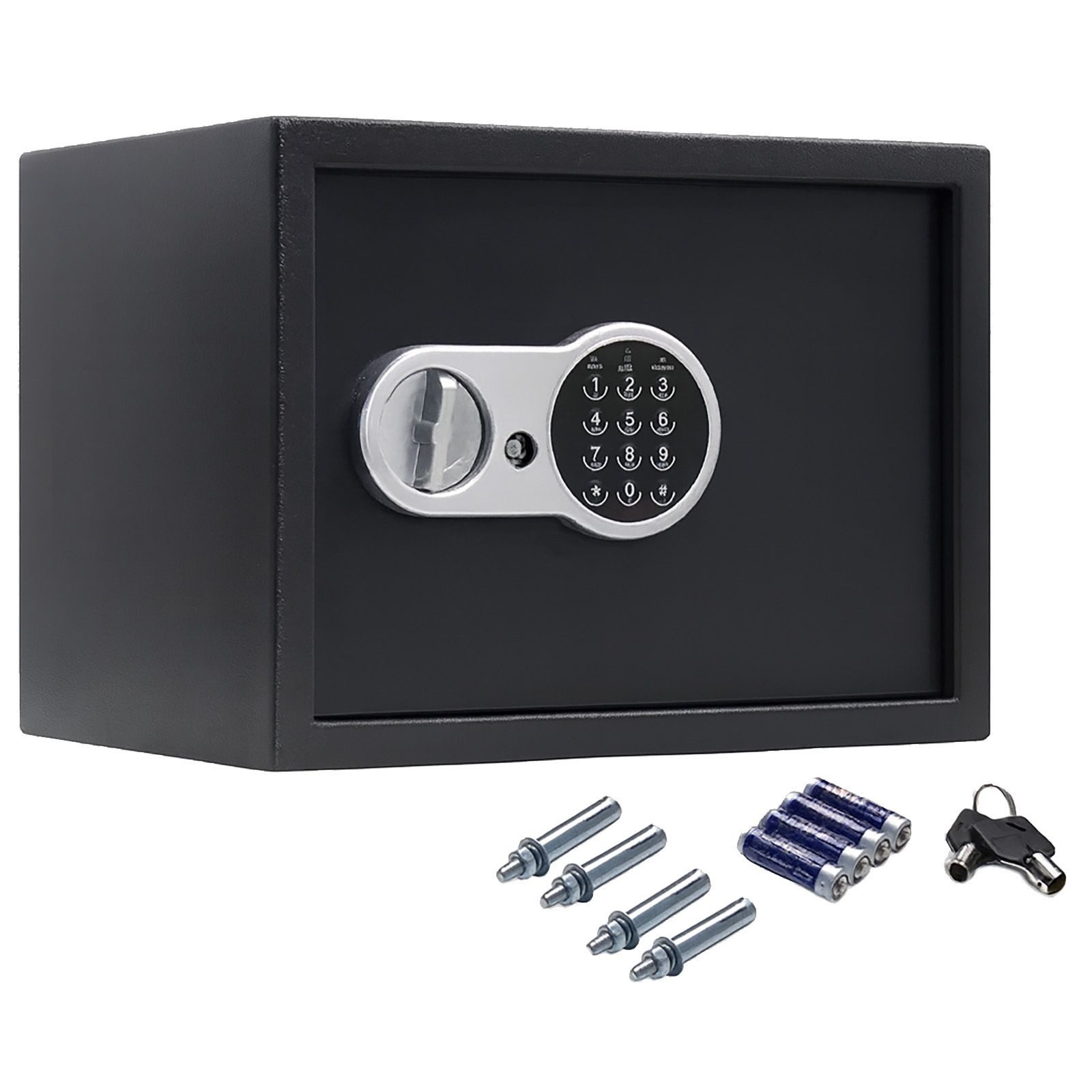 BURI Wandtresor LED Tresor 16L Elektronischer Wandtresor Zahlenschloss 25x35cm