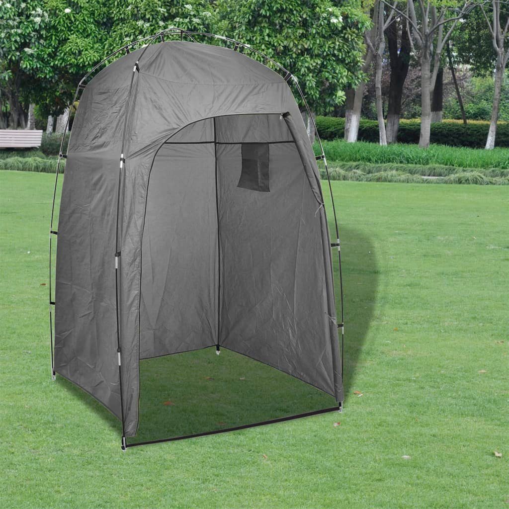 vidaXL Campingtoilette grau Camping-Waschbecken Toilettenzelt mit Zelt 20 Tragbares L