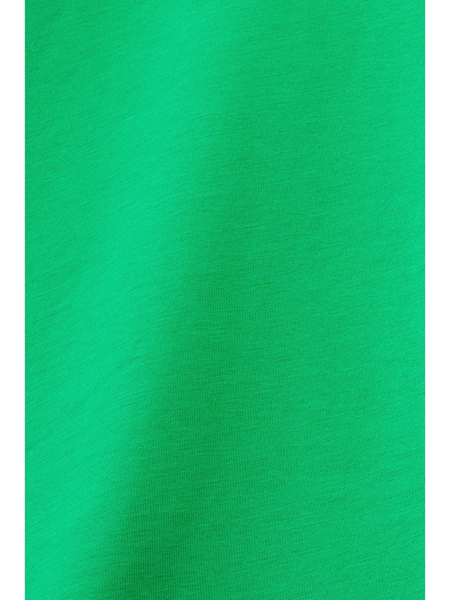 Esprit T-Shirt Rundhals-T-Shirt (1-tlg) GREEN Pima-Baumwolljersey aus