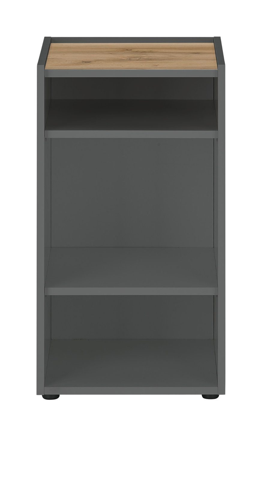 Furn.Design Container Center (Büroregal in grau matt mit Wotan Eiche, 40 x 70 cm) Schreibtischhöhe