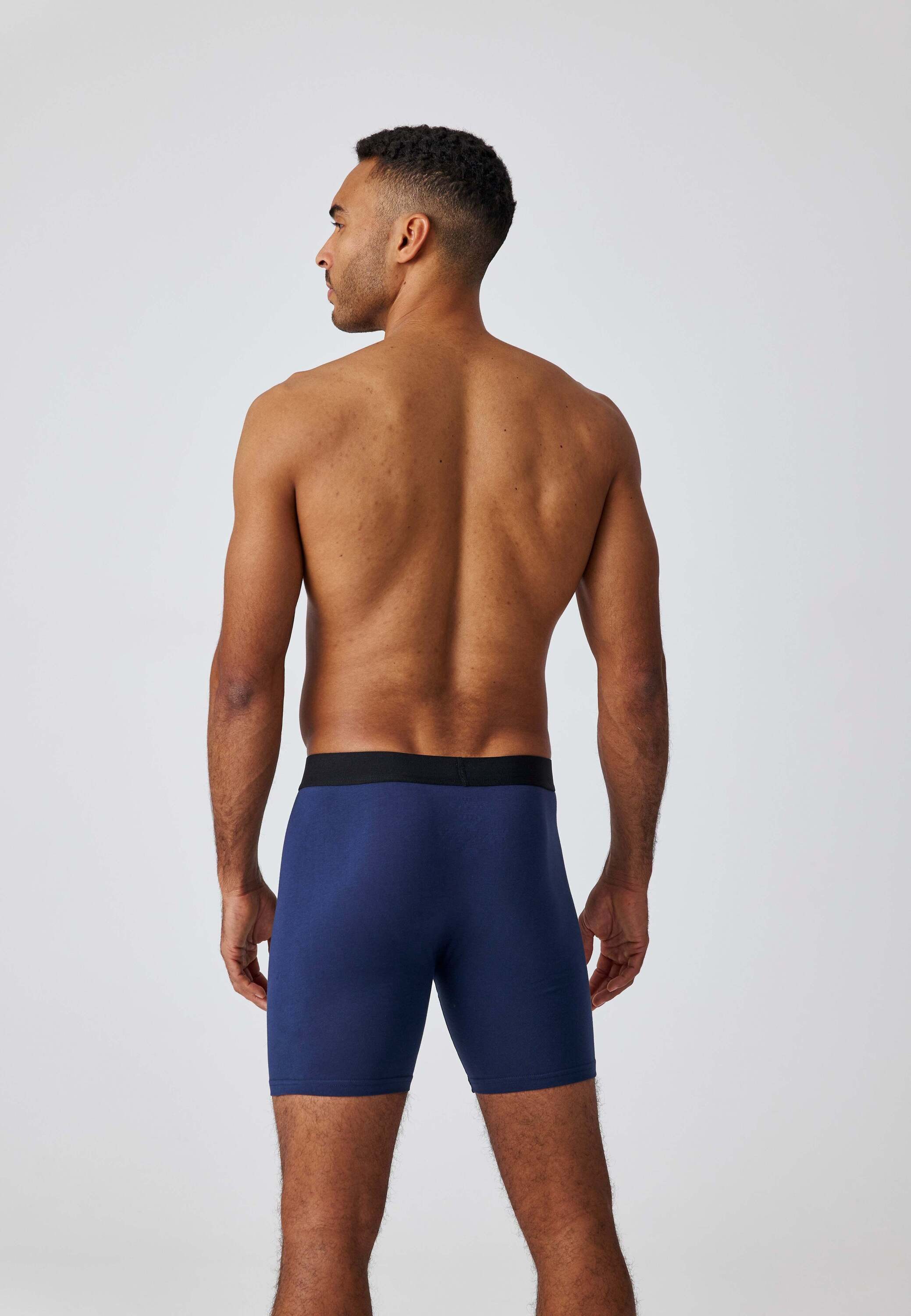 SNOCKS Boxershorts Enge Unterhosen mit längerem Bein Herren Männer (6-St) aus Bio-Baumwolle, ohne kratzenden Zettel, bequem durch längeres Bein