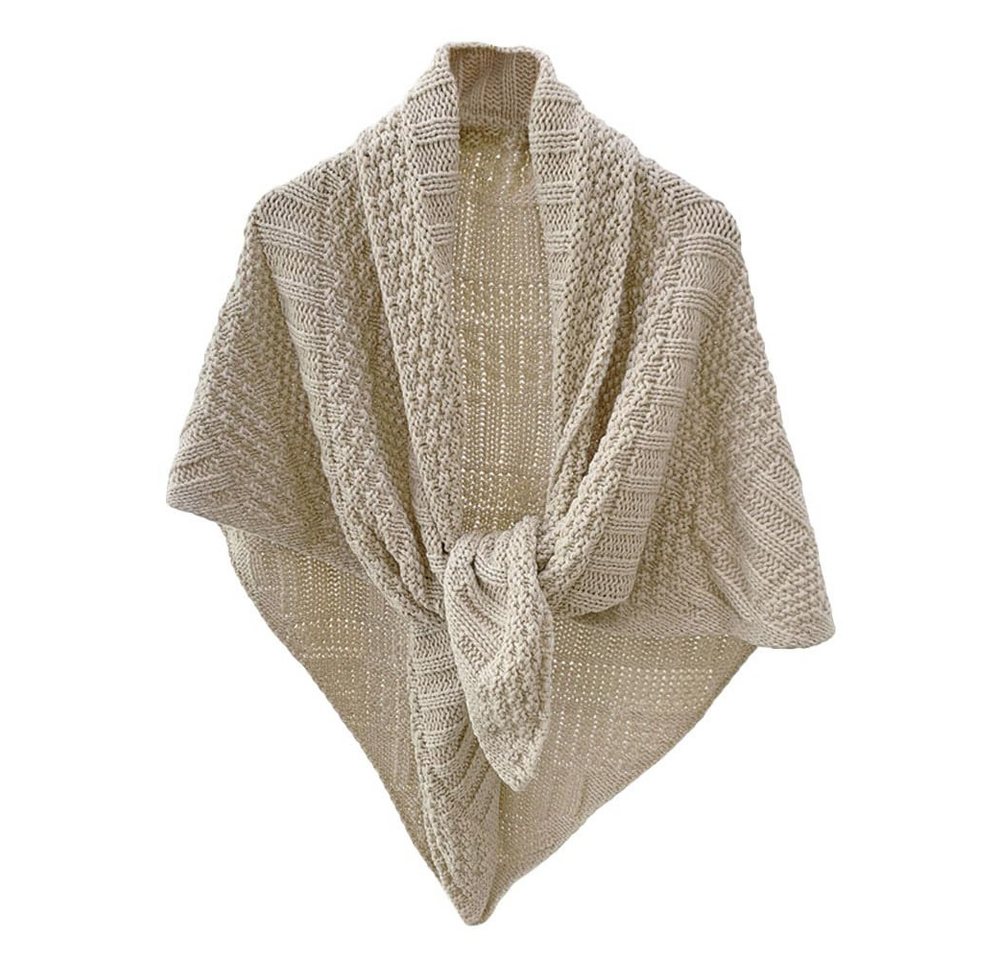 nsihing Modeschal Damen Dreieckschal Schultertuch Strickwolle Warm Umschlagtuch, (Warmer gestrickter Dreiecksschal aus Strickwolle), ideal für Frühling, Herbst und Winter als Schulter- oder Halstuch