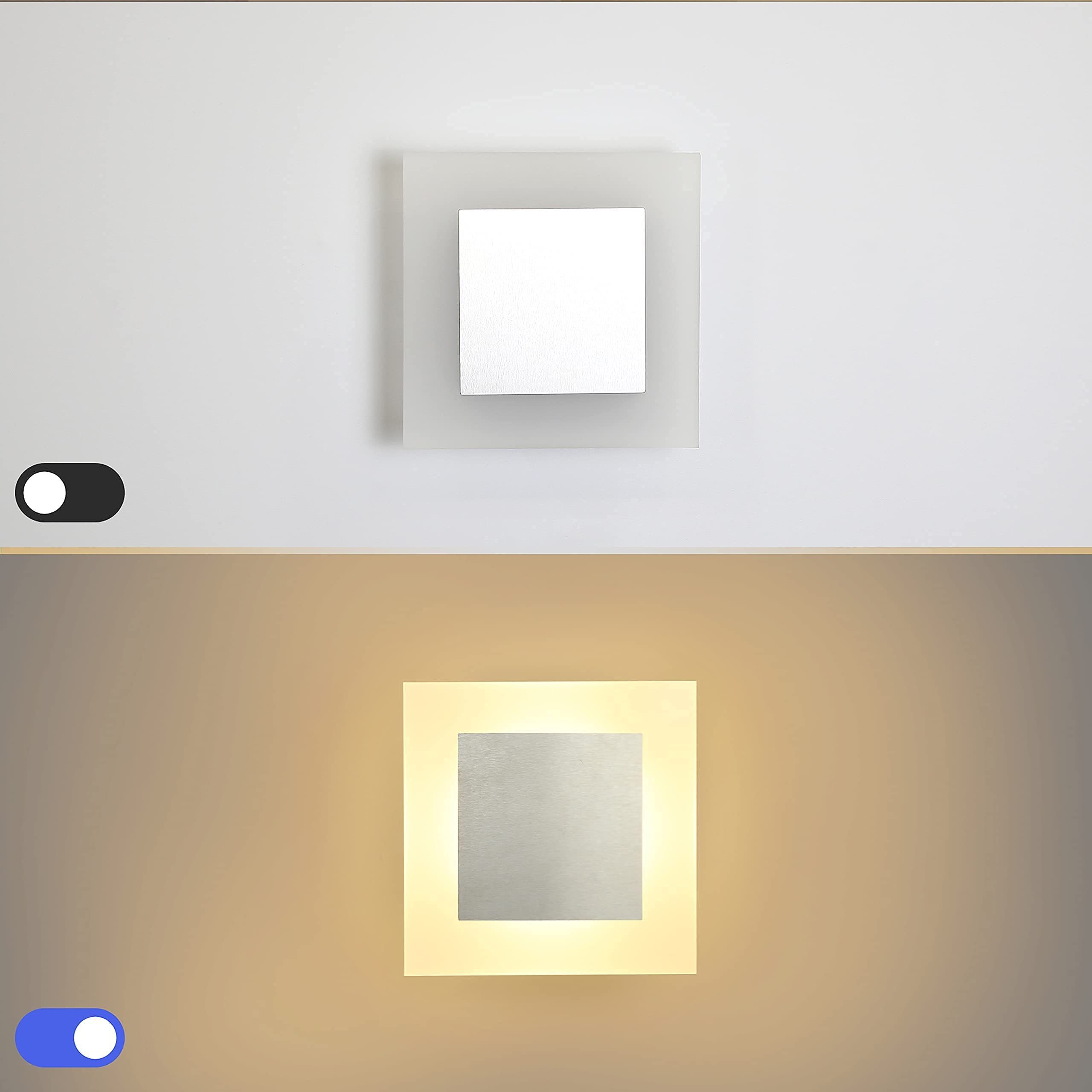 Lámpara de pared led moderna cuadrada blanco cálido para pasillo_voghion.com