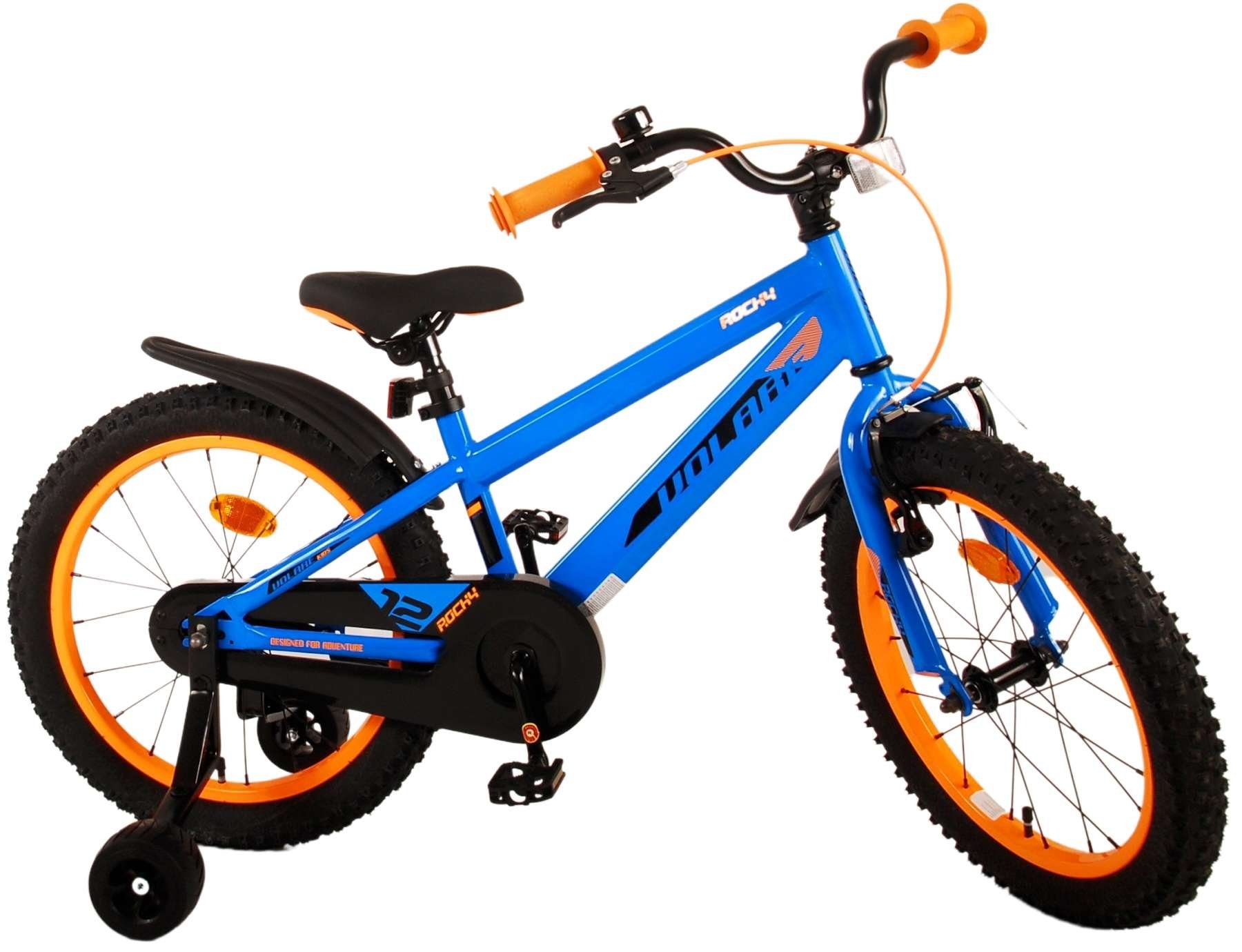 Jugend 1 - Zoll - Fahrrad Rocky Kinder Rücktritt Zoll - 18 TPFSports Schaltung Blau 18 Gang, Kinderrad Handbremsen, Kinder und Kinderfahrrad - mit mit Fahrrad Jungen Stützrädern (Jungsfahrrad Volare Sicherheitsgriffe), ohne