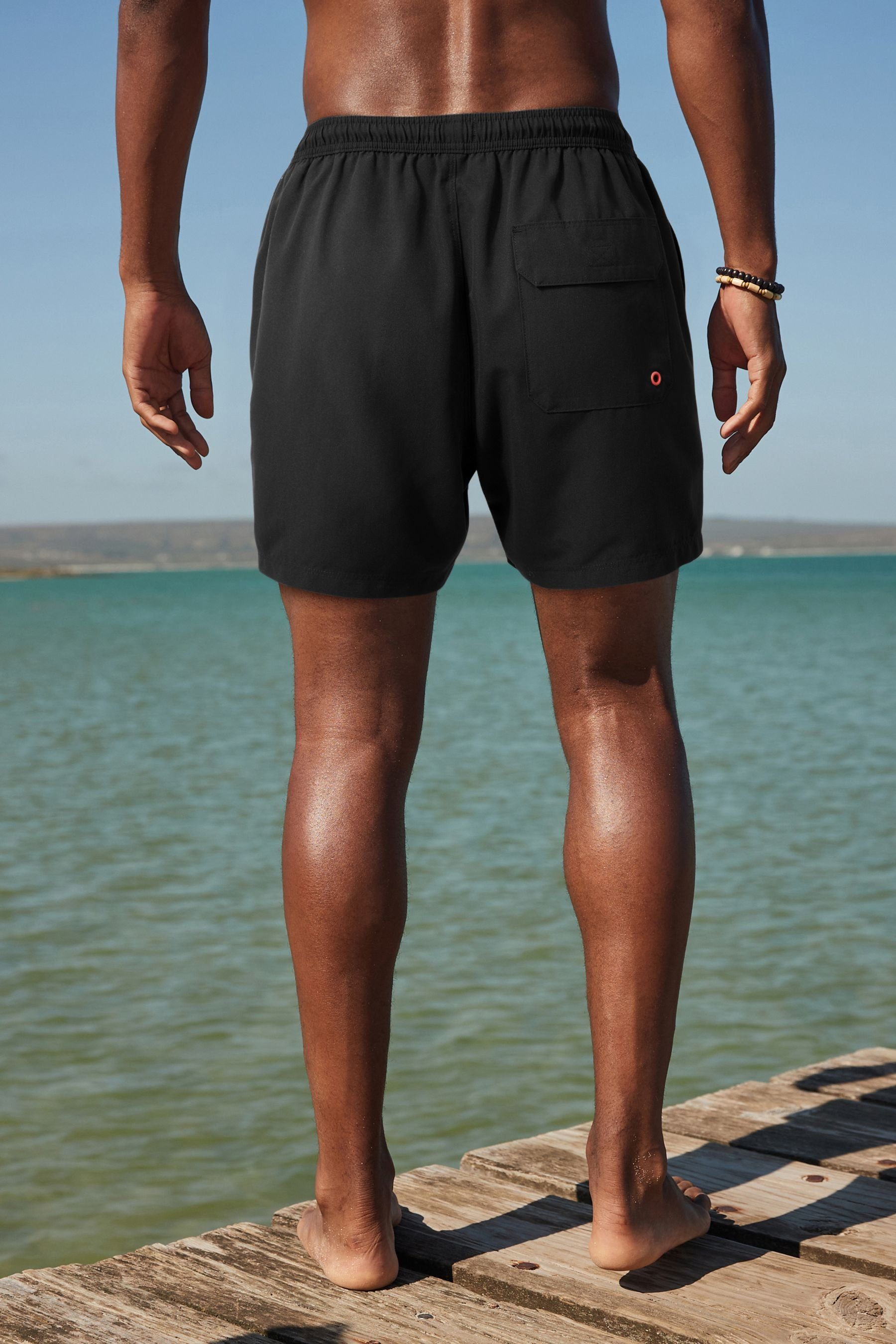Next Badeshorts Schlichte Badeshorts mit Palmen-Logo günstig online kaufen
