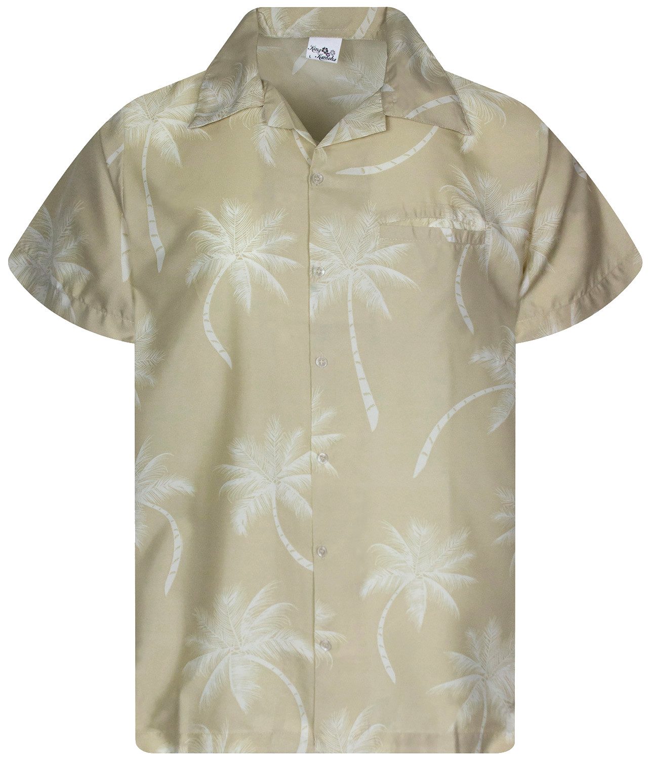 King Kameha Hawaiihemd Palmshadow Funky Hawaii-Hemd Herren Kurzarm Front-Ta günstig online kaufen