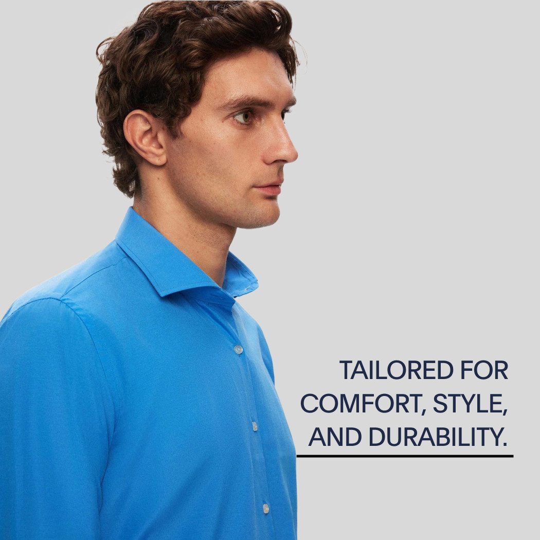 D'S DAMAT Businesshemd Herrenhemd mit italienischem Kragen, langärmelig, ei günstig online kaufen