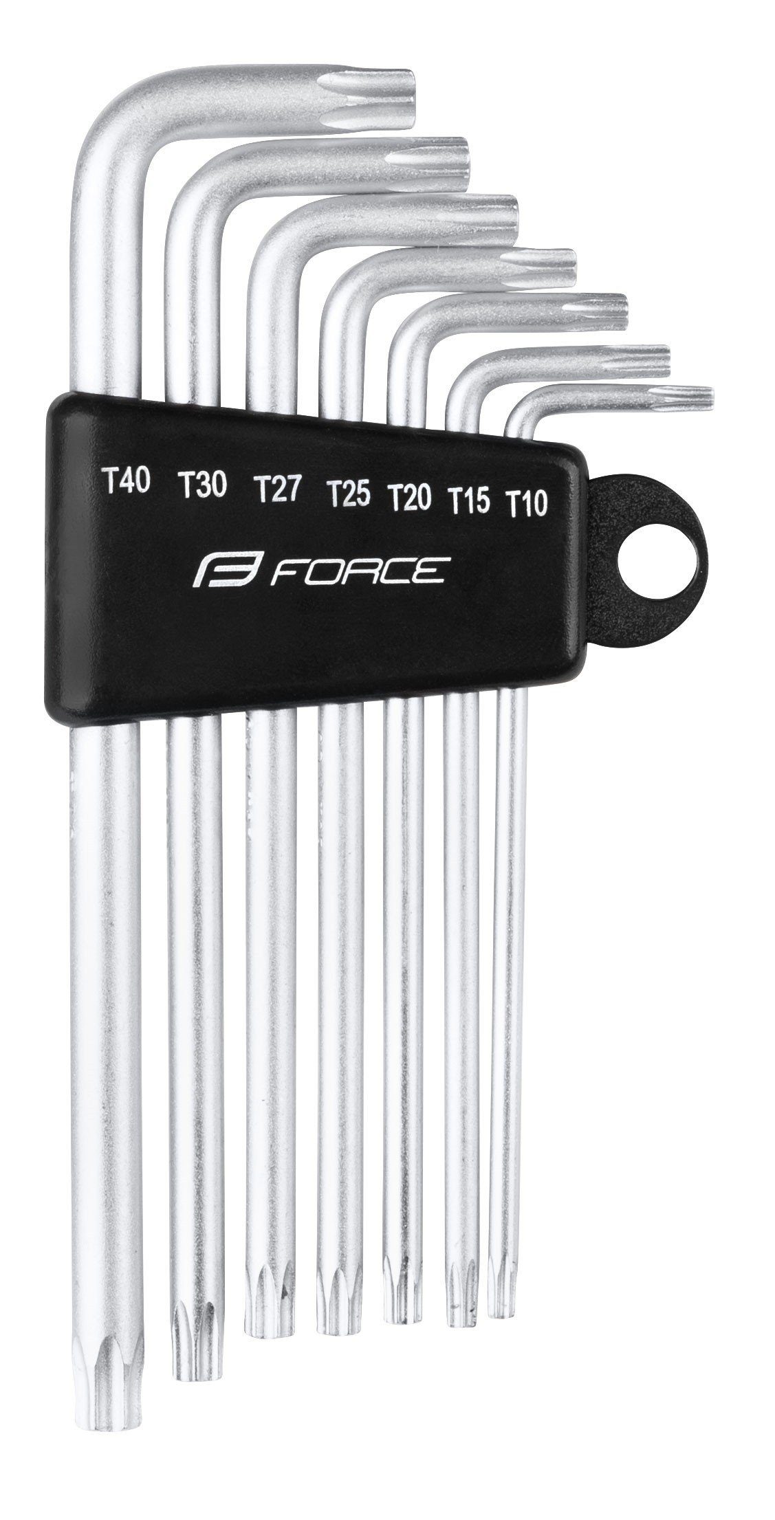 FORCE Fahrradwerkzeugset 7erSet Torx-Schlüsseln FORCE T10-40, im Halter