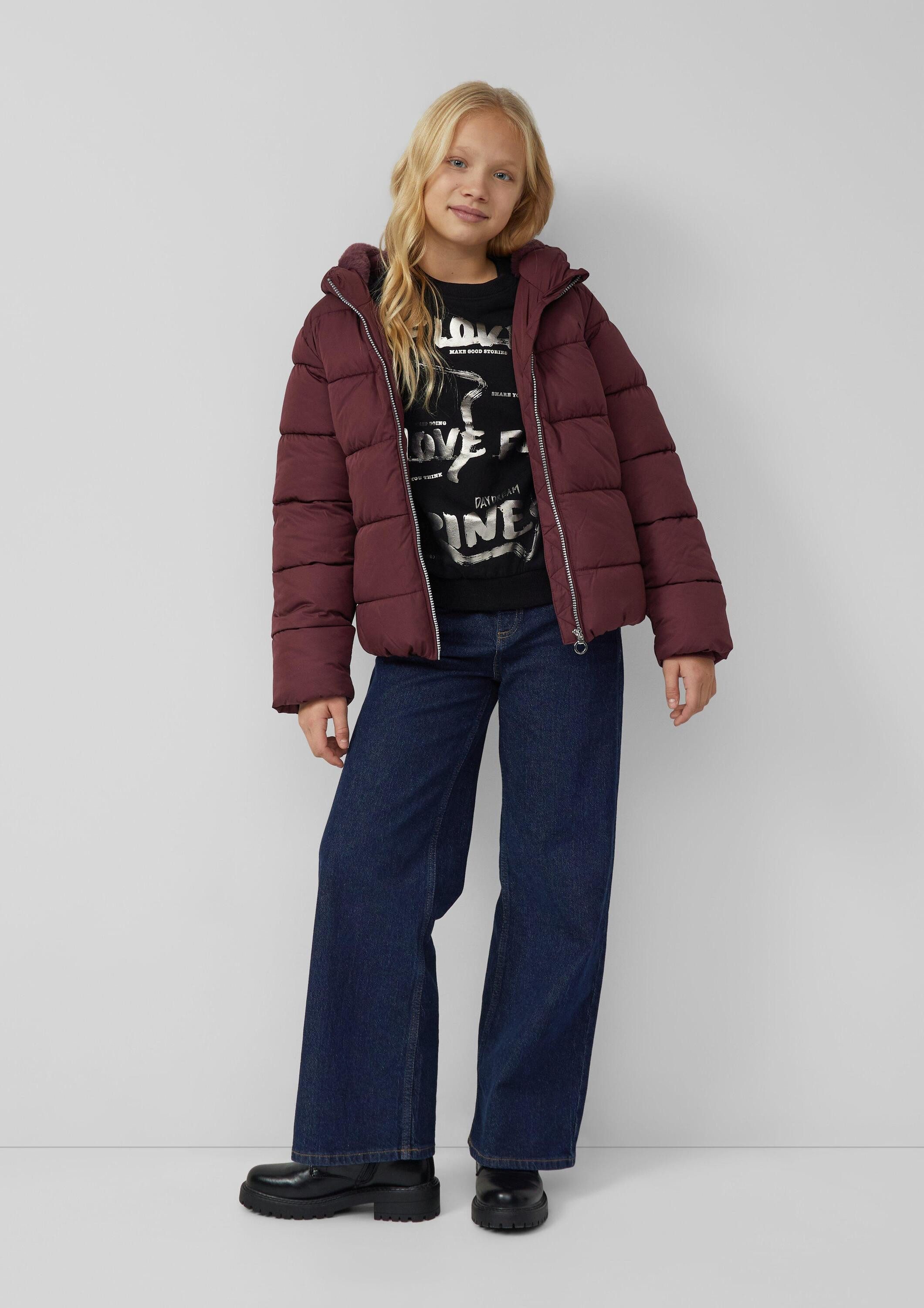 s.Oliver Sweatshirt Sweatshirt Kuscheliges Oversize Sweatshirt mit Folienprint