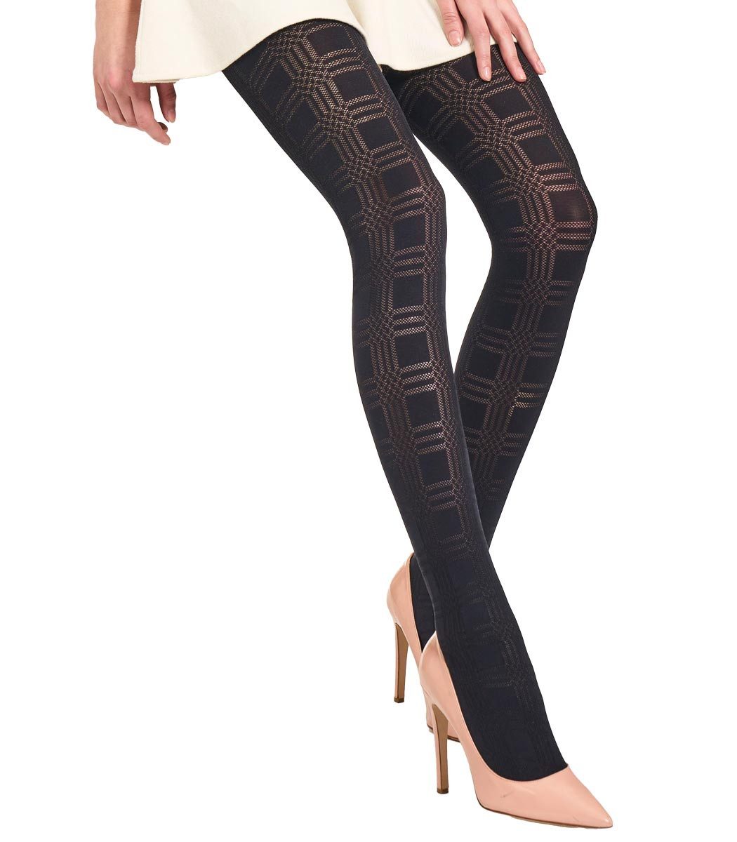 Mura Strumpfhose RIGHE QUADRI 50 DEN (Packung 1 St. 1er-Pack) extravagant