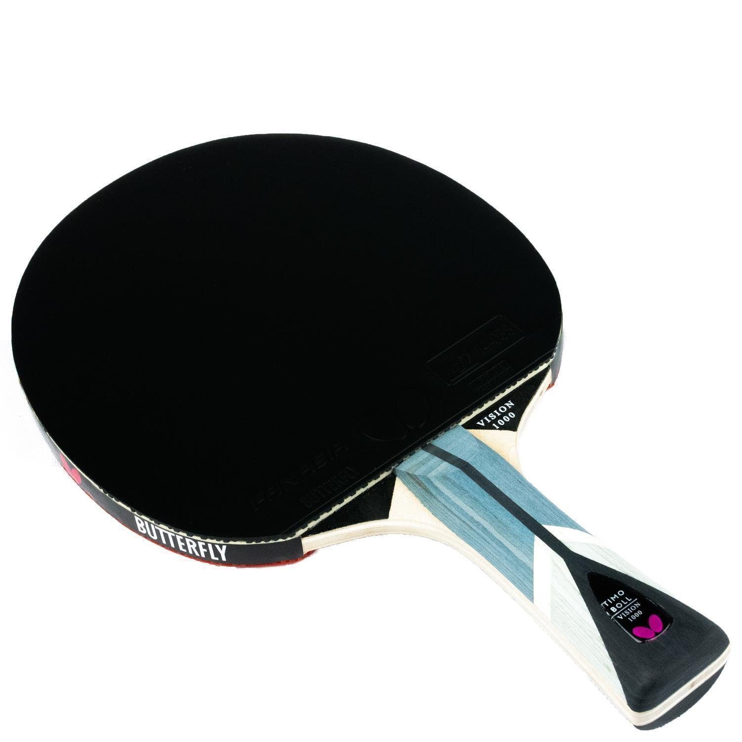 Butterfly Tischtennisschläger »2x Timo Boll Vision 1000 + 2x Drive Case 2«, Tischtennis Schläger