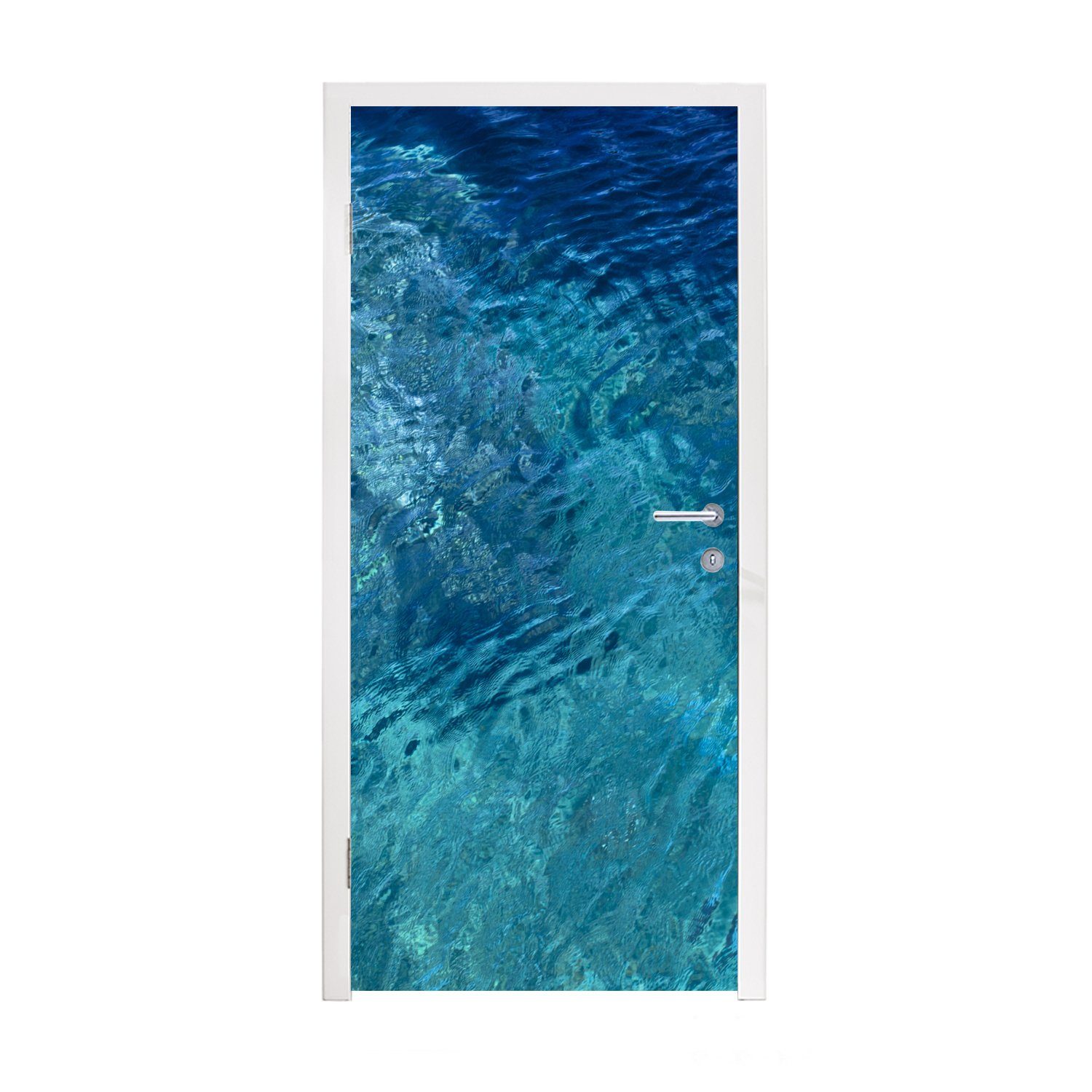 MuchoWow Türtapete Meer - Golf - Wasser, Matt, bedruckt, (1 St), Fototapete für Tür, Türaufkleber, 75x205 cm