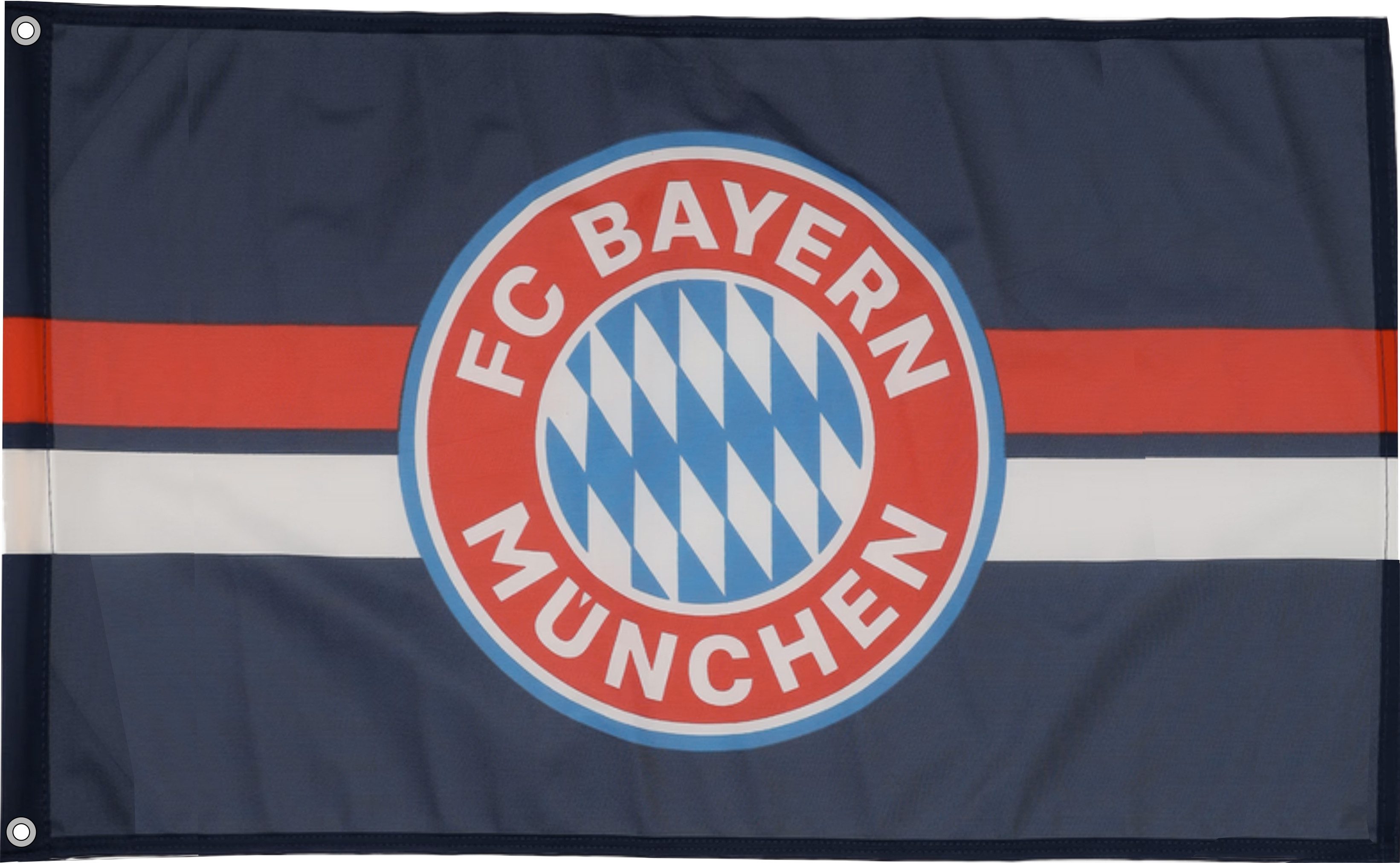 FC Bayern München Fahne "FC Bayern Navy Fahne" mit Ösen