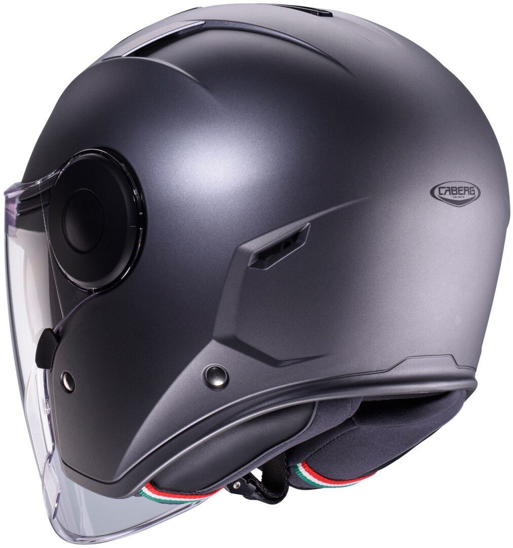 Caberg Motorradhelm Soho Jethelm, vorbereitet für Kommunikationssystem,integriertes Sonnenvisier