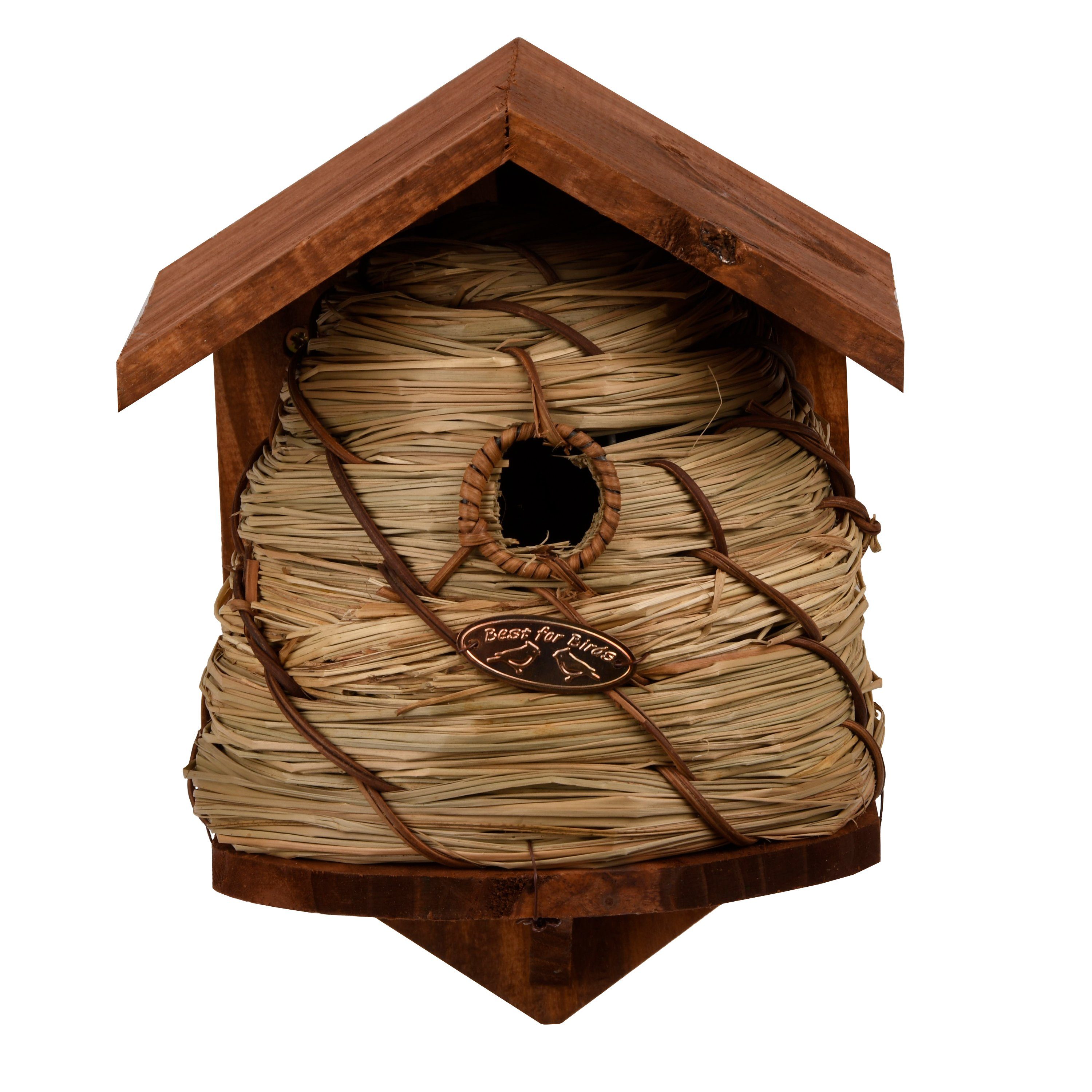 esschert design Nistkasten Nistkasten Blaumeise Brutkasten Vogelhaus Bienenkorb Kiefernholz Stroh
