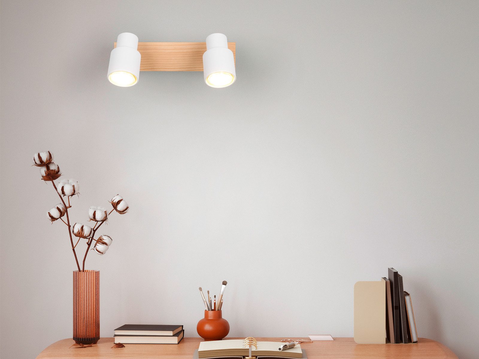 Reality Leuchten LED Deckenspots, Dimmfunktion, LED wechselbar, über Lichtschalter in 3 Stufen dimmbar, warmweiß, Licht-strahler innen Decke-nbeleuchtung Spot-s Treppenhaus Breite 31cm