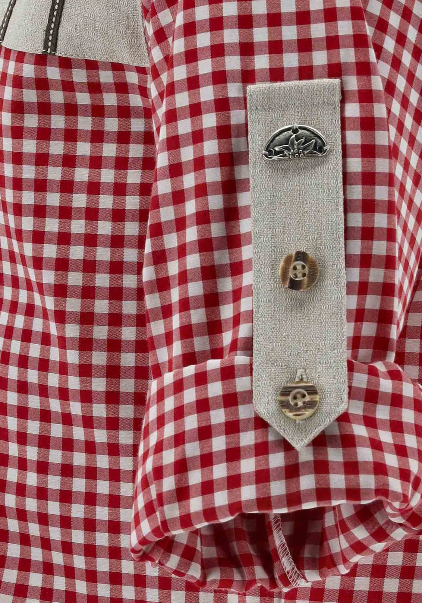 OS Trachten Trachtenhemd Piruvi Schlupfform, Regular Fit