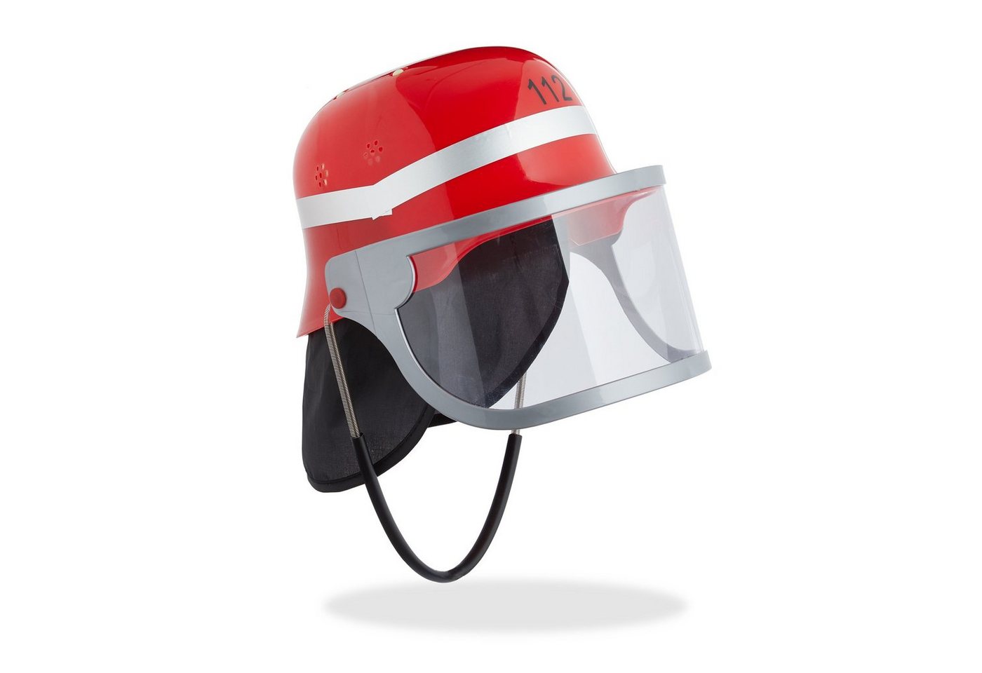 relaxdays Feuerwehrhelm Kinder rot (1-tlg)