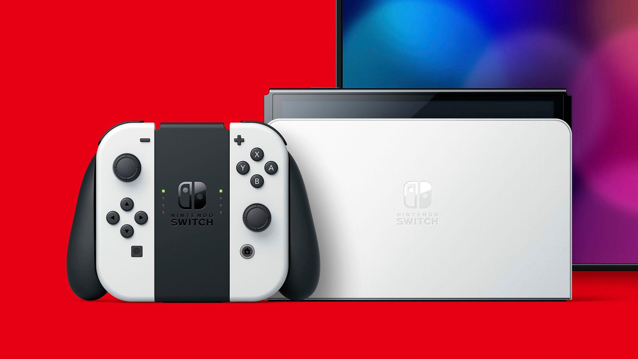 Nintendo Switch NSW OLED Konsole weiss inkl.Super Mario Galaxy 1+2 – Bild 2 von 5