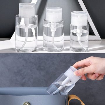 Juoungle Sprühflasche 2 Stück 100 ml Professioneller Push-Down-Flaschenspender(Transparent)