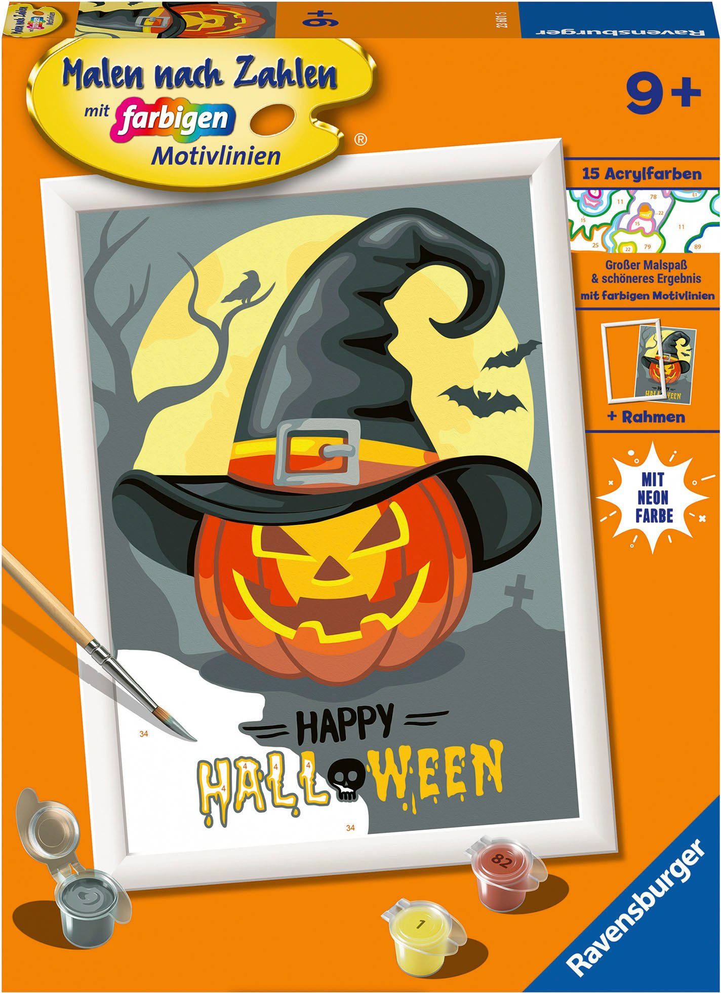 Ravensburger Malen nach Zahlen Happy Halloween, Made in Europe; FSC 