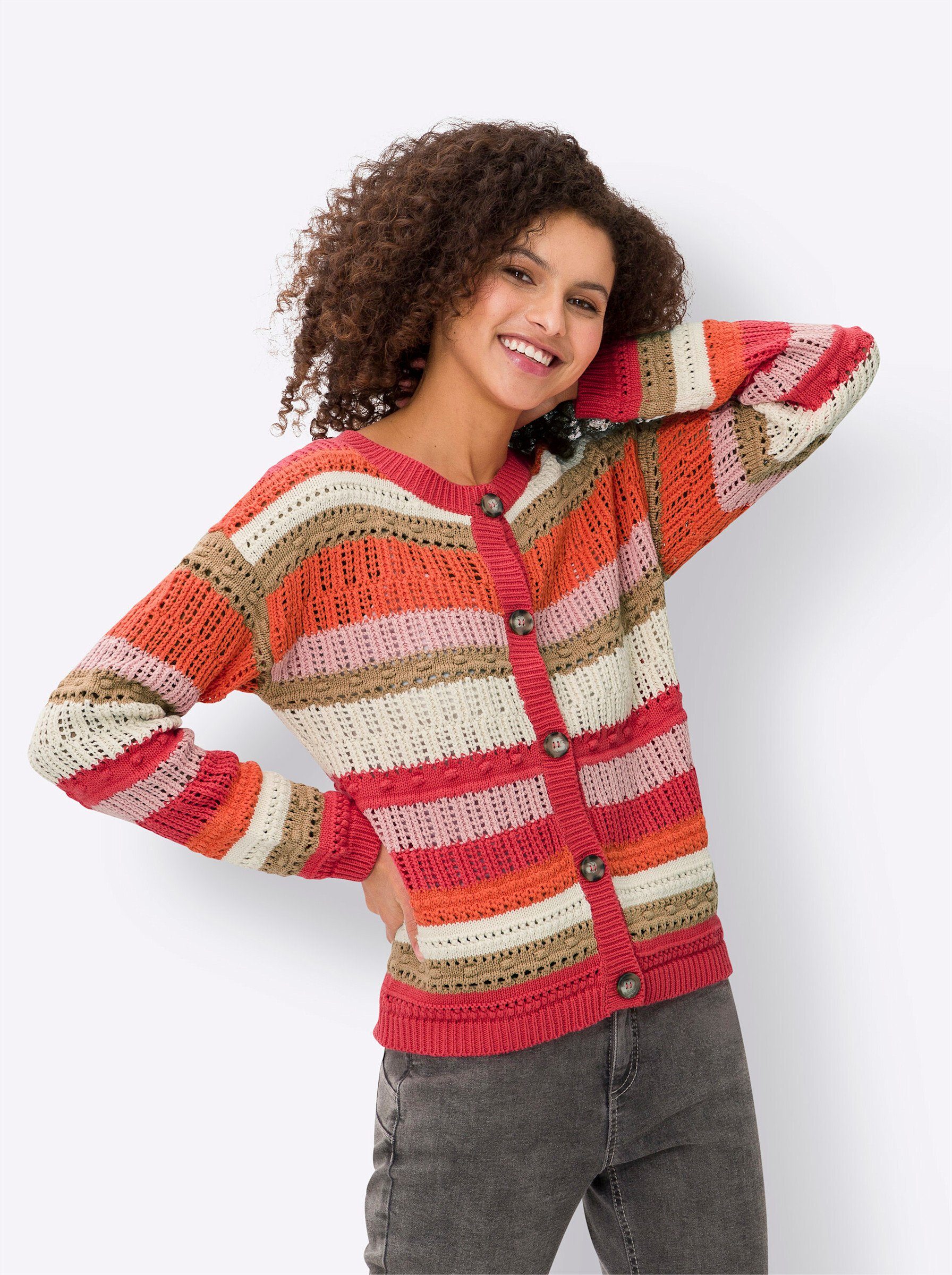 Strickjacke Ajourstrickjacke