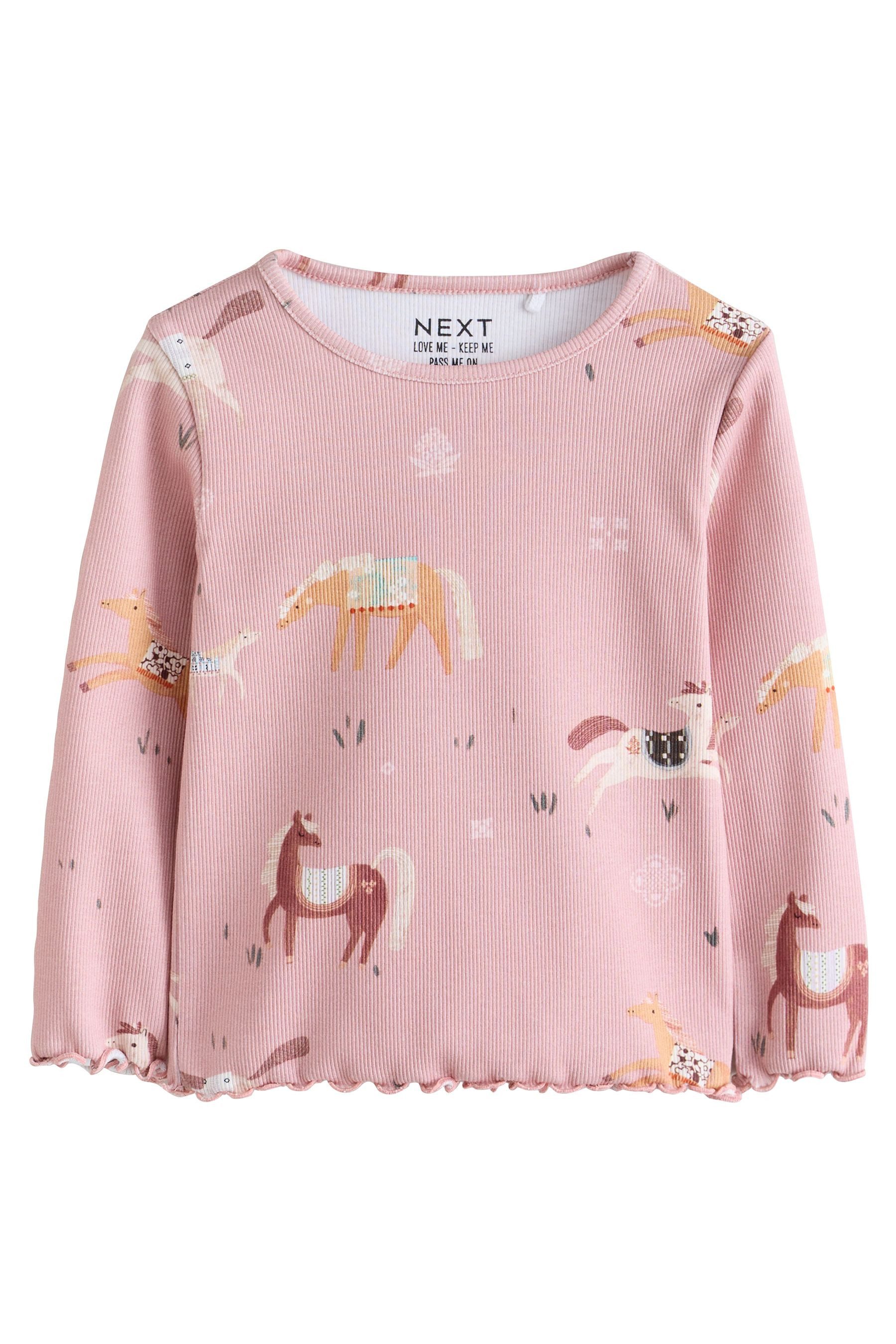 Next Langarmshirt 5er-Pack gerippte Langarmoberteile (5-tlg) – Bild 4 von 5