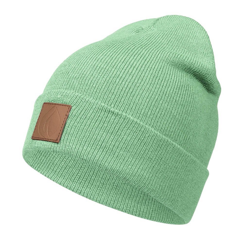 OCCULTO Beanie Leatherpatch Winter Mütze (Brown Label) Mint Beanie