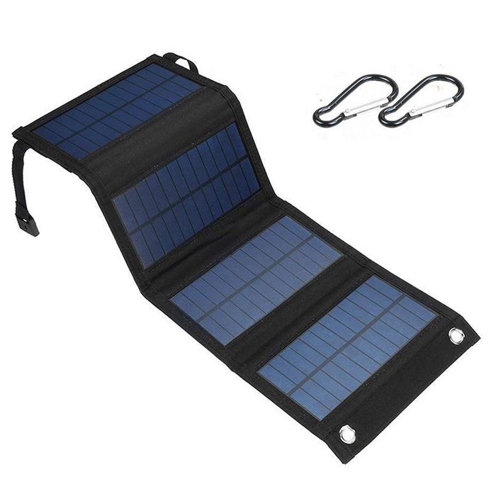 Mmgoqqt Solaranlage Solarpanels 20W Premium Monokristallines Faltbares Solarladegerät Kompatibel mit Solargeneratoren Telefonen Tablets für Outdoor-Aktivitäten
