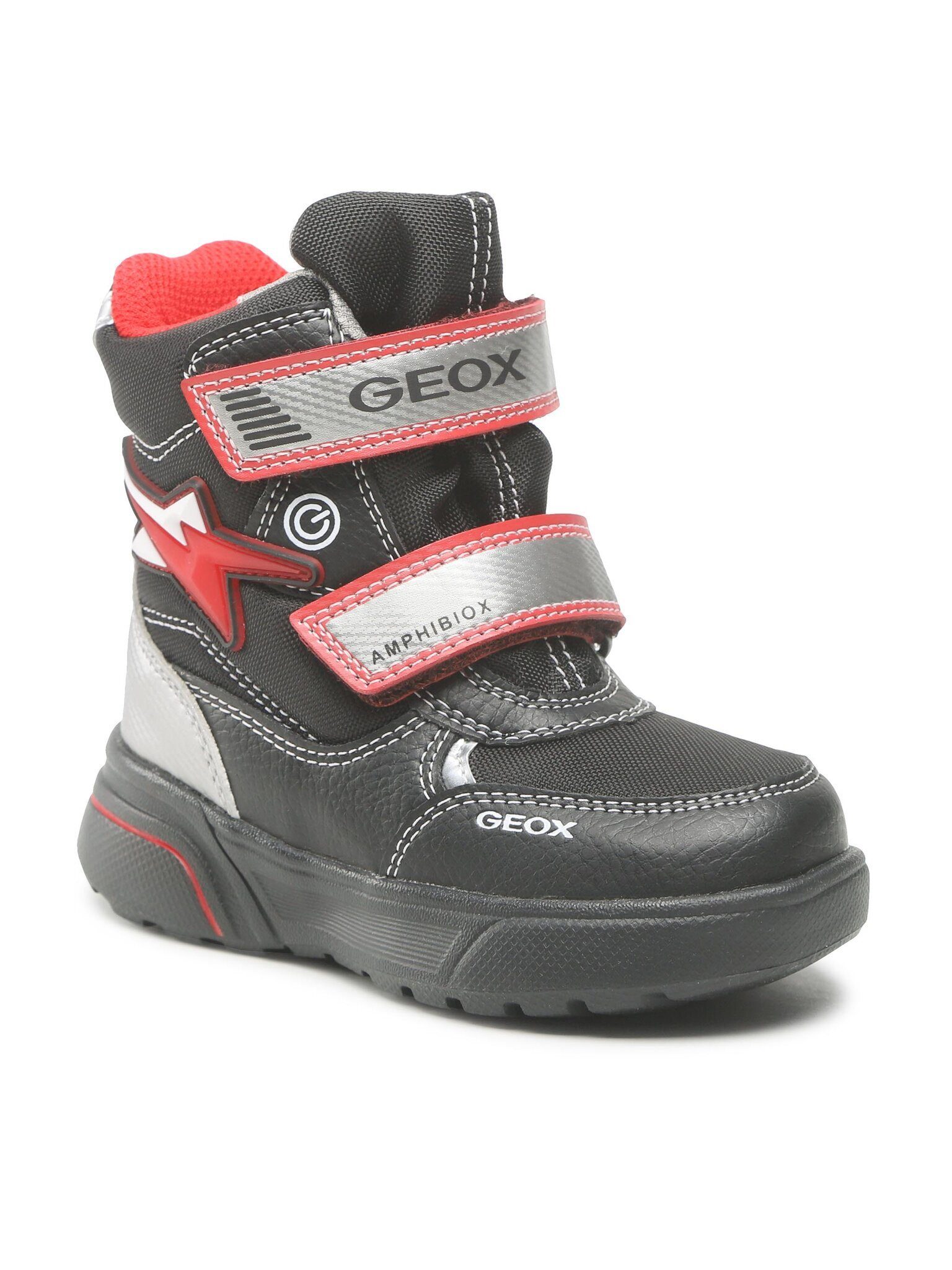 Geox Schneeschuhe Schneeschuhe J Sveggen B. B Abx C J267UC 0FUFE C0048 M Black/Red