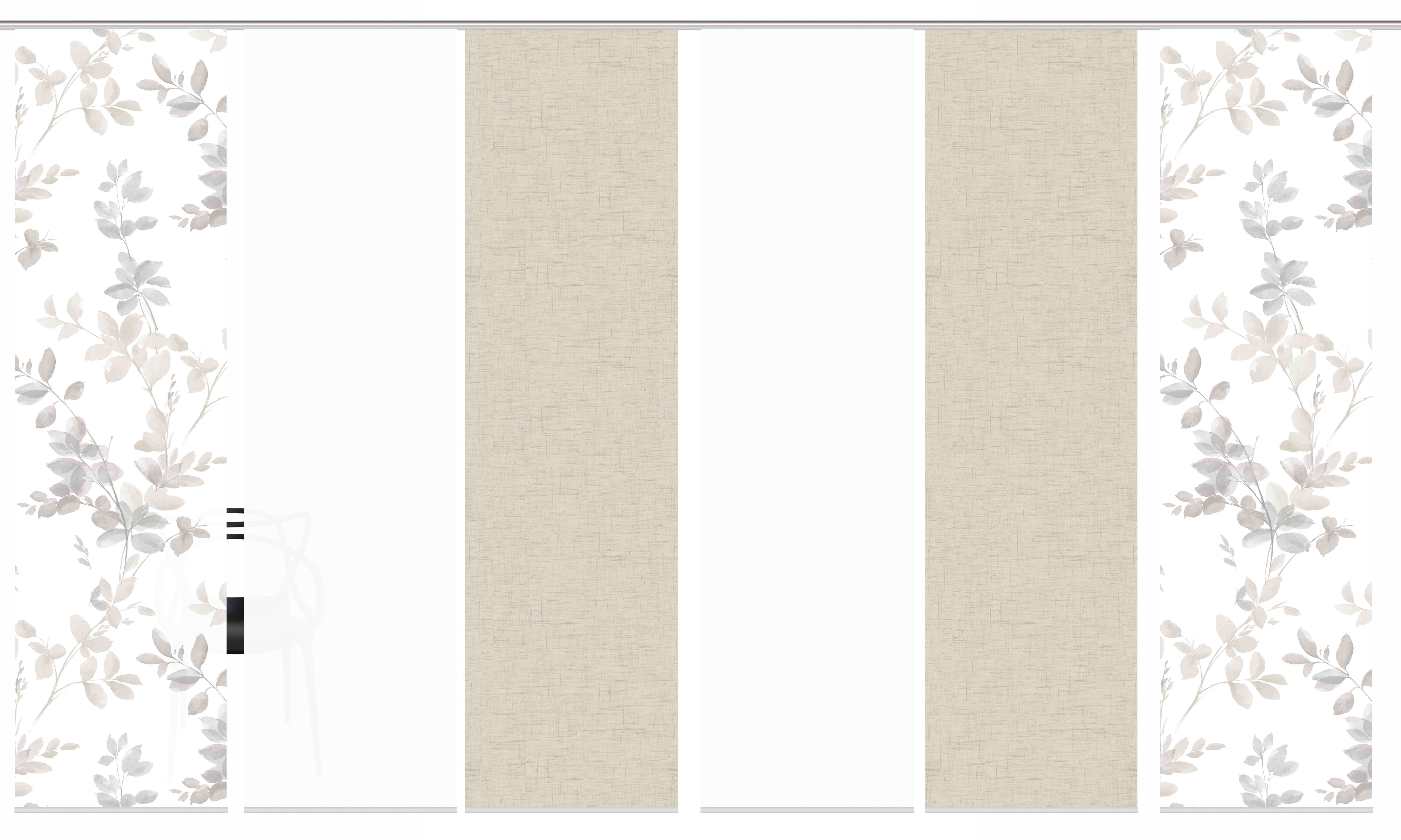 HOME WOHNIDEEN Schiebegardine 6er SET (6 St), Paneelwagen, blickdicht, Schi günstig online kaufen