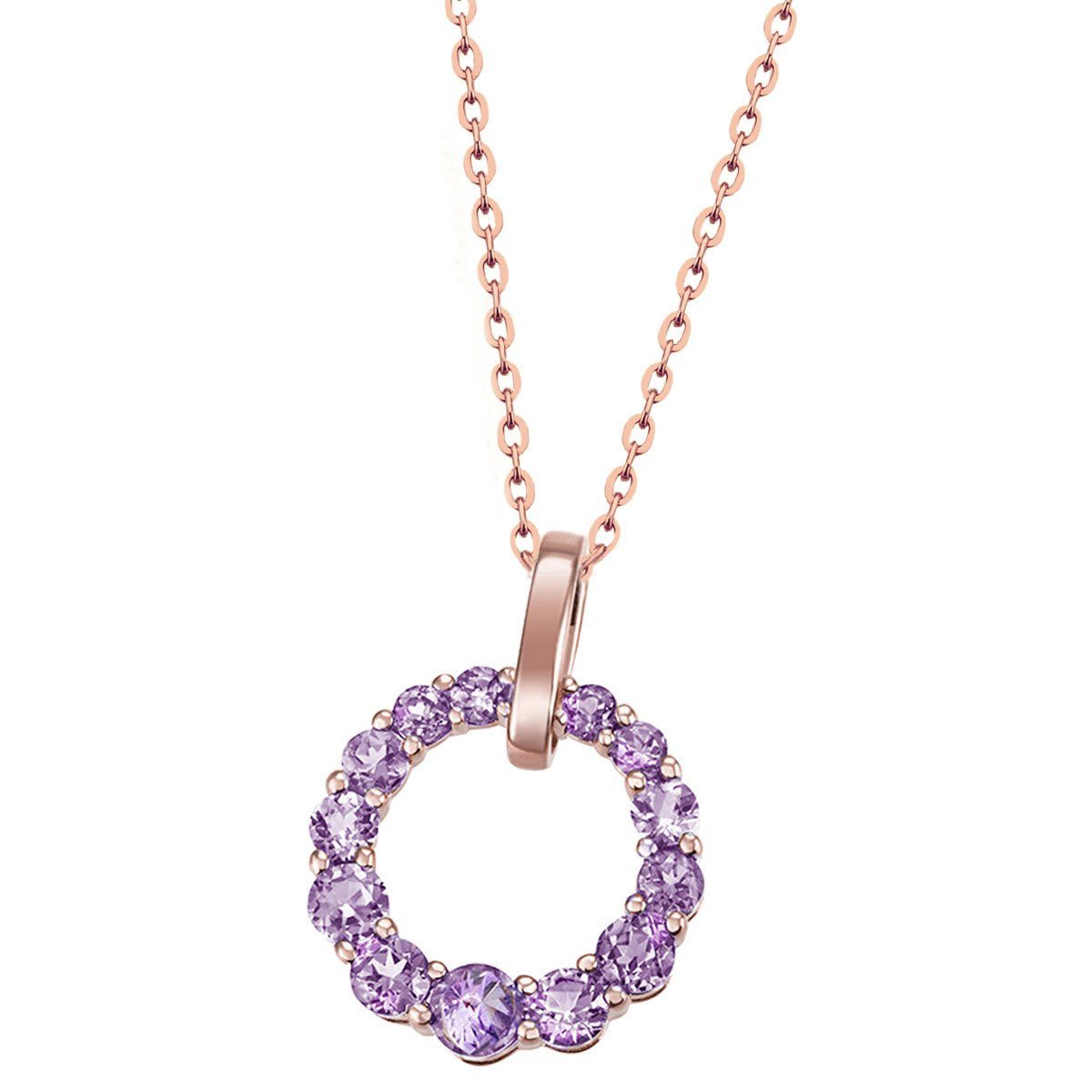 Amethyst 12 funkelnde goldmaid Collier,