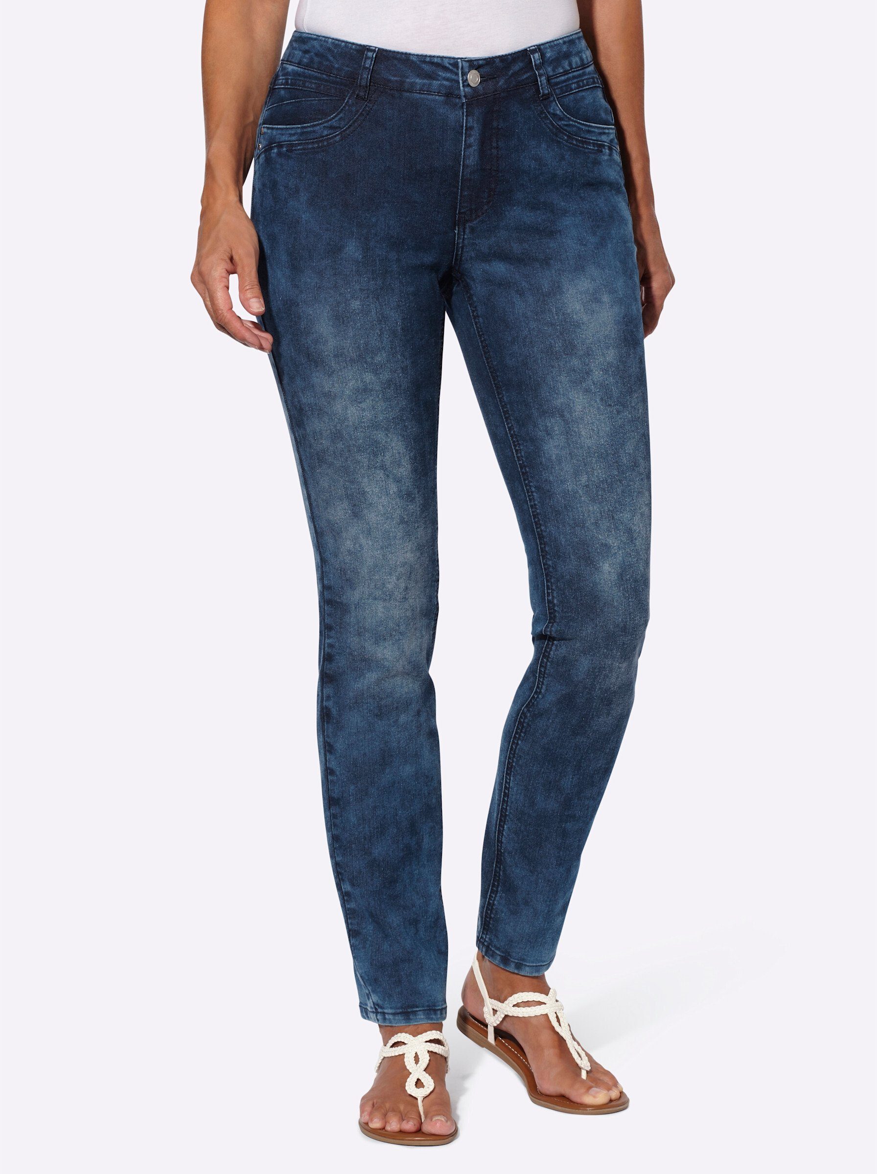 Witt Bequeme Jeans Jeans leicht vertieft