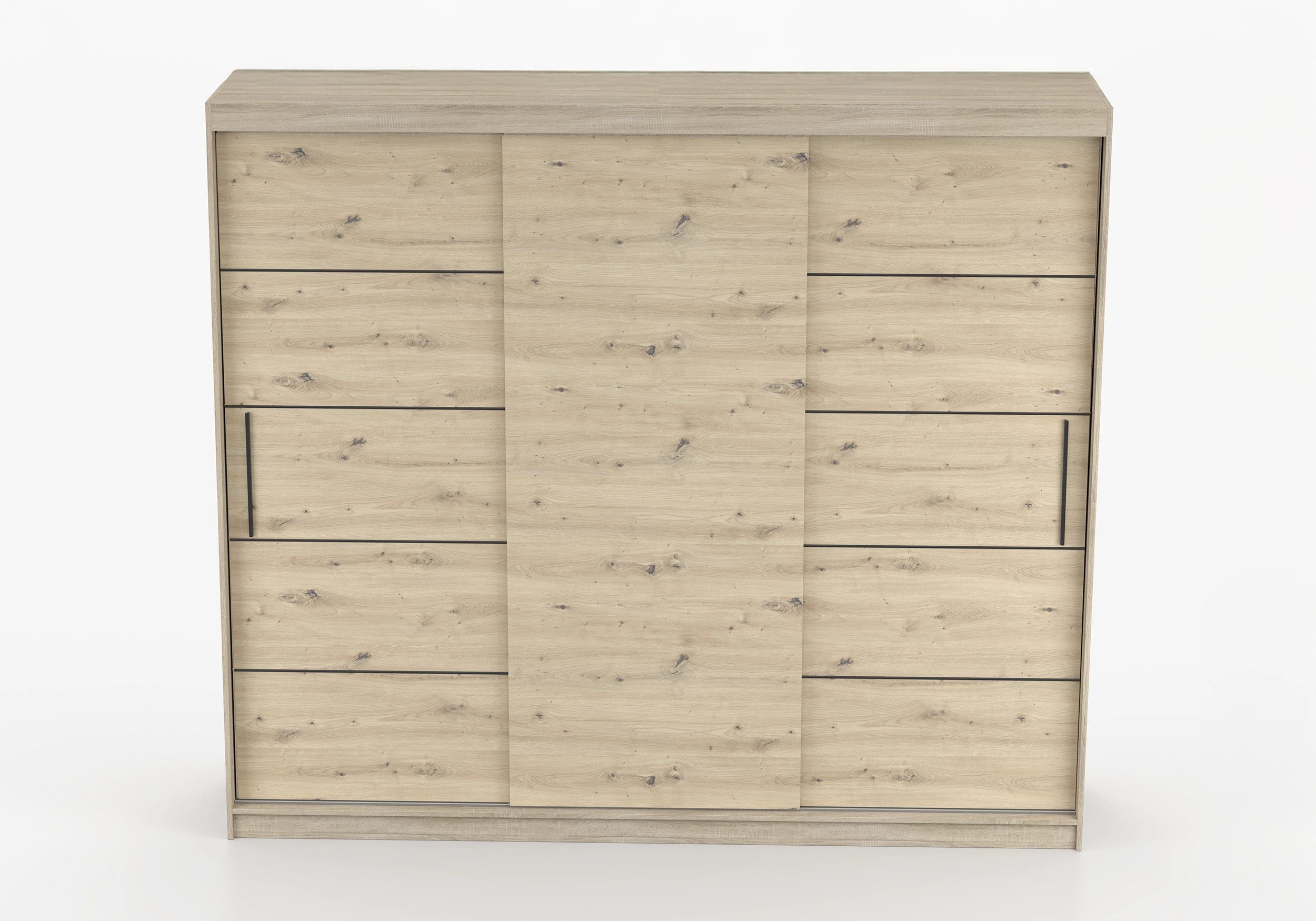 imoebel24 Schwebetürenschrank ALBA II A 250 cm - Sonoma / Artisan