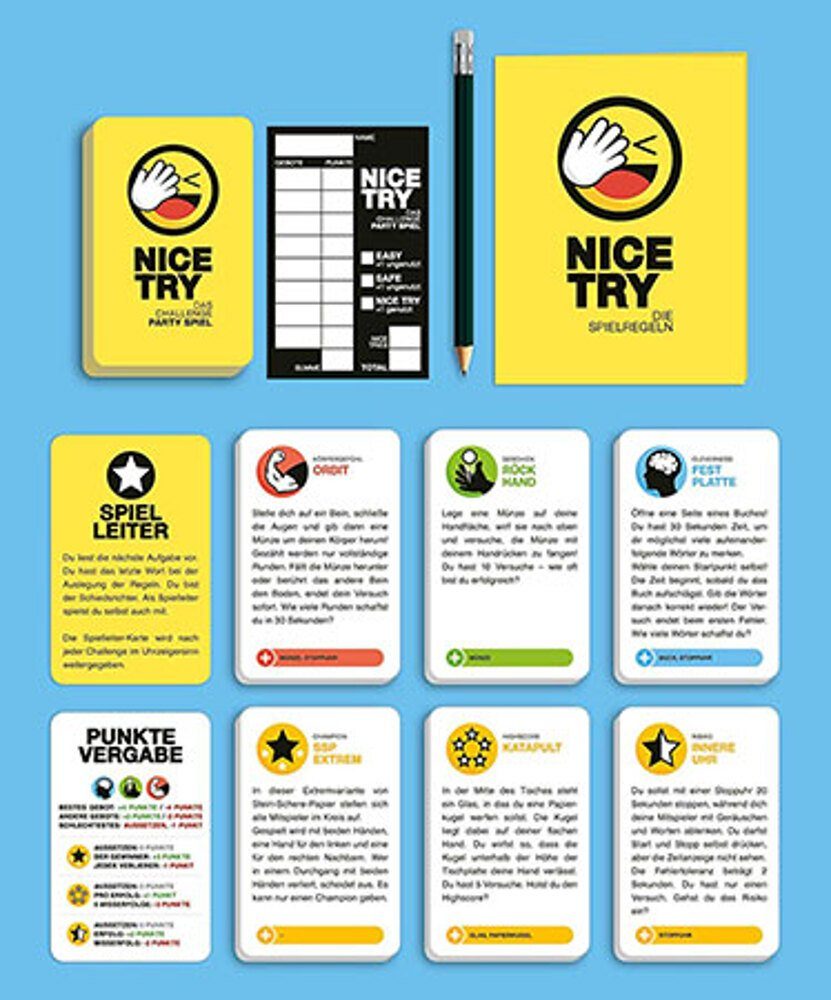 Leipziger Spiele Spiel Nice Try - Das Challenge-Partyspiel