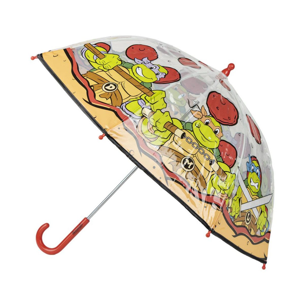 Cerda Langregenschirm Ninja Turtles Regenschirm ? 71 cm Leichter Kuppel-Schirm, Durchsichtige Kuppel