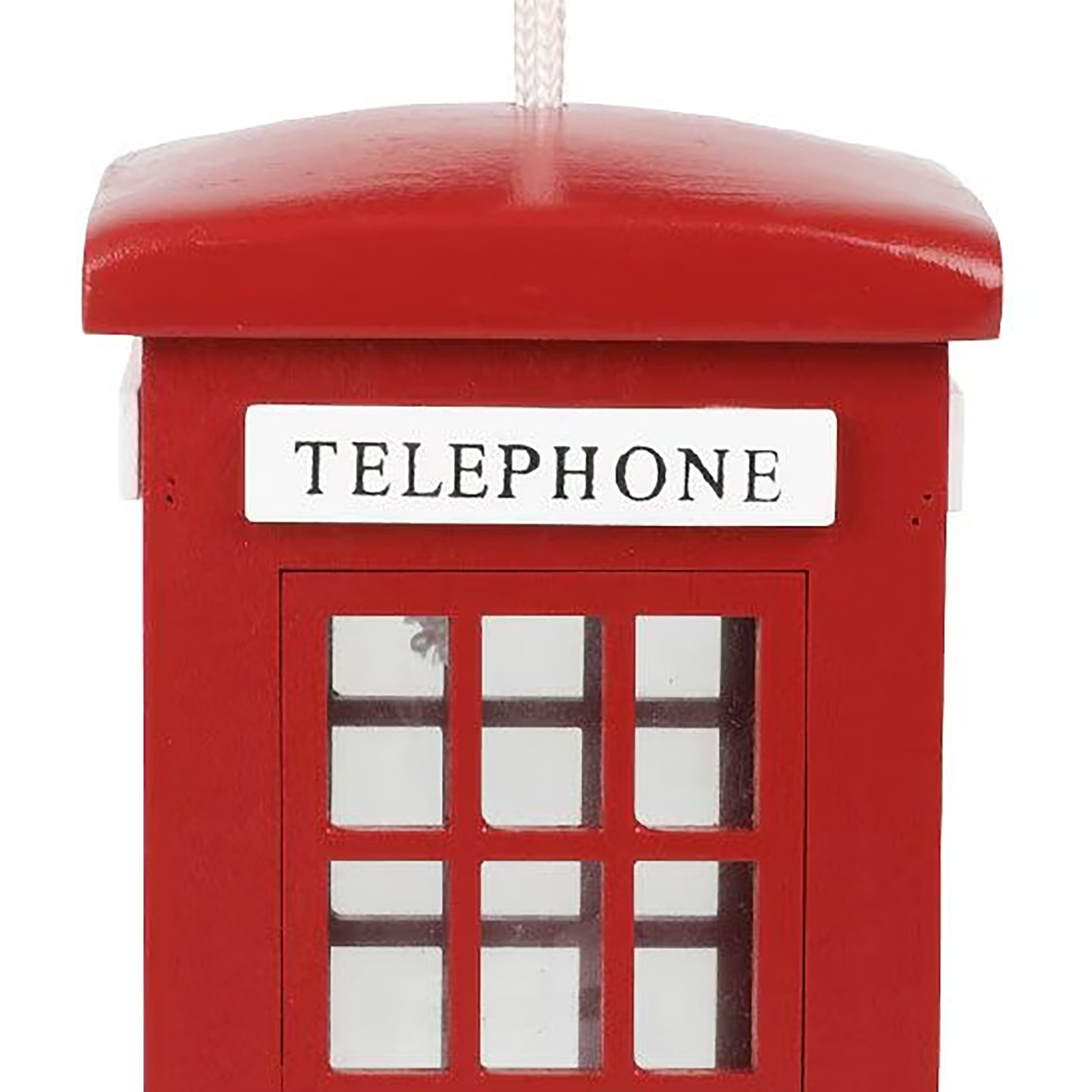Spetebo Vogelhaus Vogel Futterstation rote Telefonzelle zum Aufhängen - 21 x 15 cm, leichtes Befüllen durch abnehmbares Dach