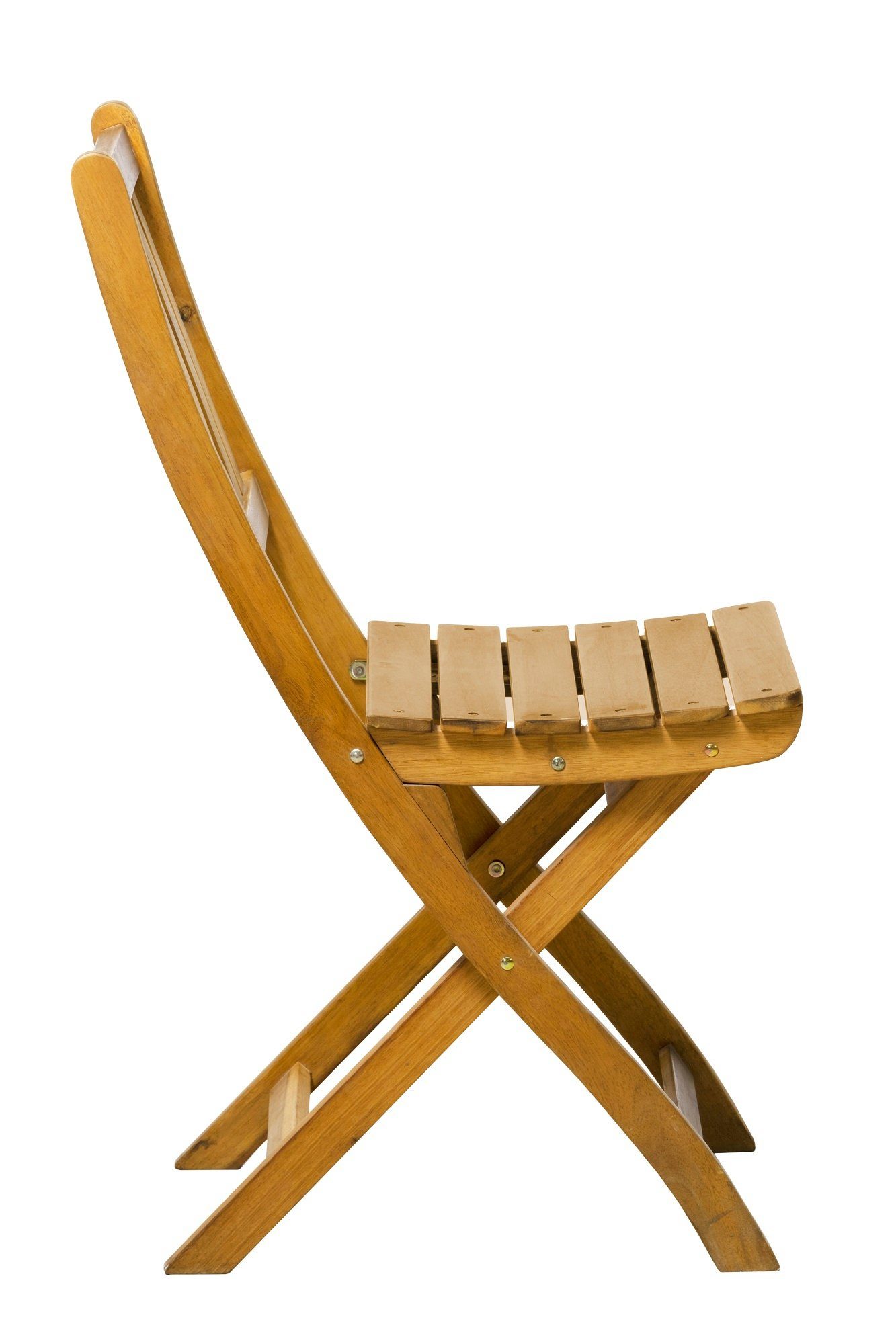 Tisch, Stühlen und - Tisch Klappstuhl 36x86x53 Sitzgruppe Gartenlounge-Set TPFGarden 1 AKANA 2 (Klappbare cm Sitzgruppe aus Tisch), geöltem (BxHxT): - 3-tlg., cm klappbarer und mit Balkon 60x74x60 Maße Akazienholz, Balkonstühle