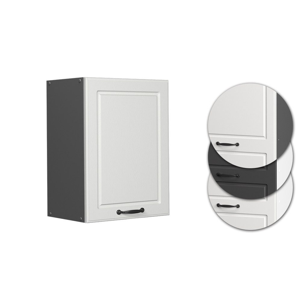 Vicco Hängeschrank R-Line, Weiß Landhaus/Anthrazit, 45 cm (1-St)