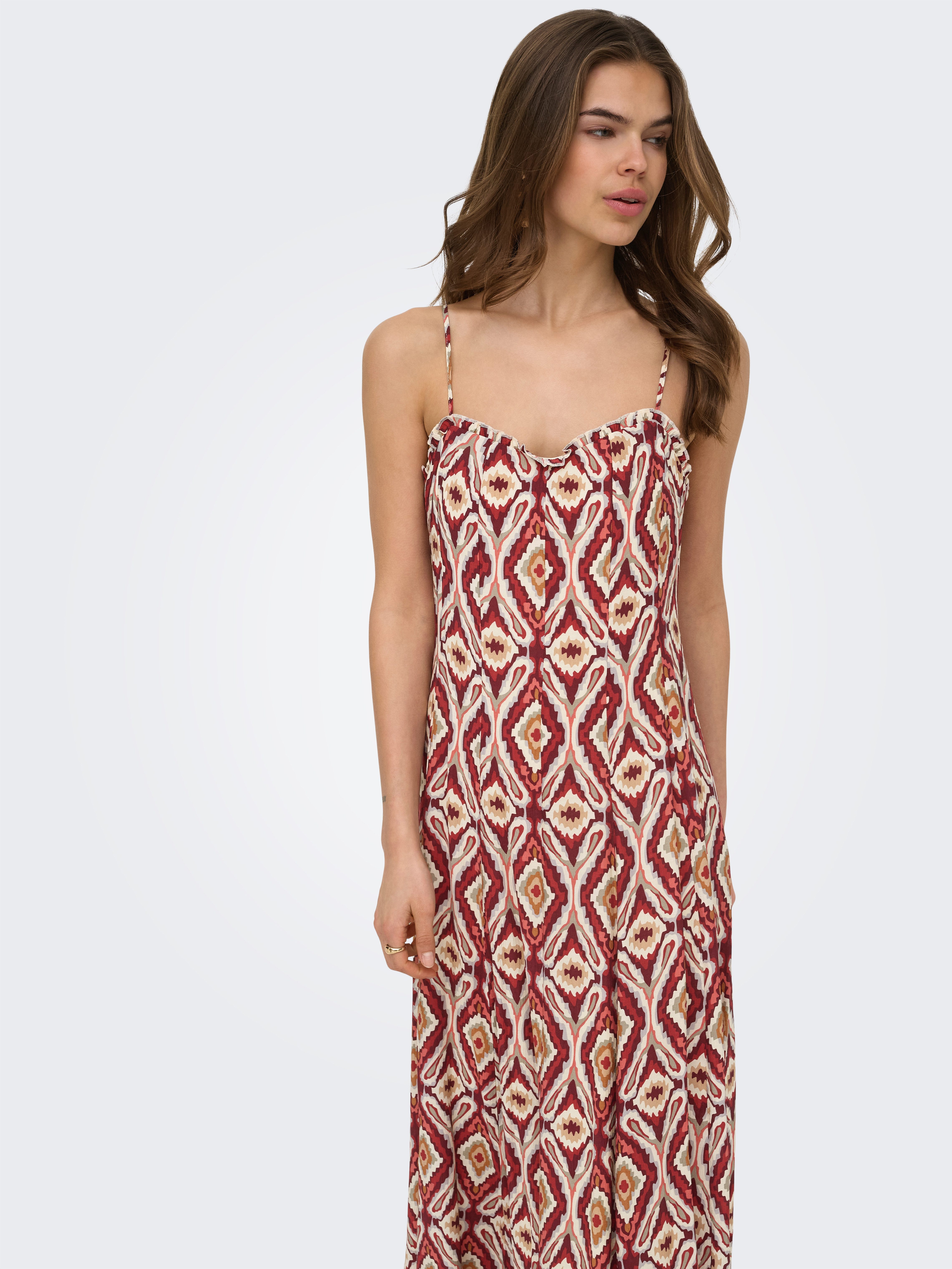 ONLY Sommerkleid ONLSTACY MIKASI LONG STRAP DRESS WVN Viskosemischung